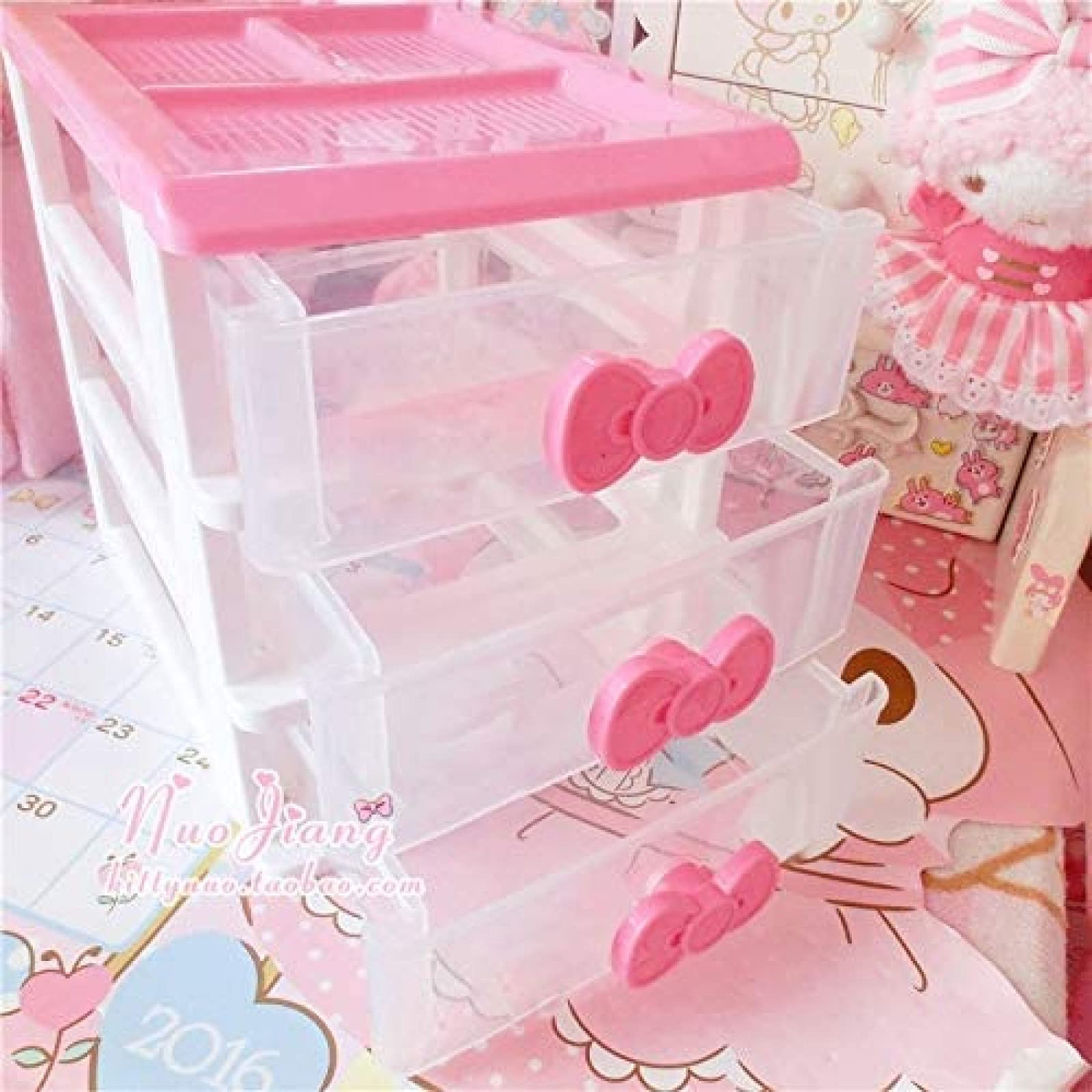 Cute Makeup Organizer with 2/3/4 Layers - Kawaii Desk & Room Decor Accessories for Girls, Teens & Women - Perfect for Vanity, Bedroom, Bathroom & Dorm Organization