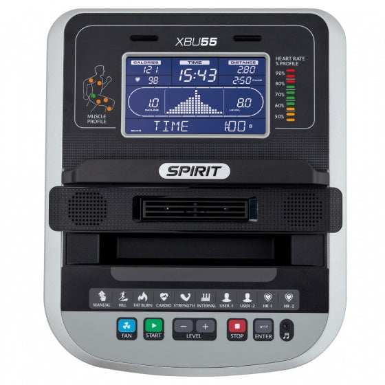Spirit XBU55 Upright Exercise Bike for Home Workout - Perfect for Cardio Training & Indoor Cycling Fitness