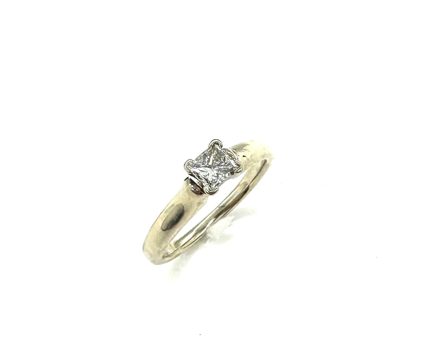 1/2 CTW Princess Cut Diamond Solitaire Ring - 14K White Gold Engagement Ring for Women, Perfect for Proposals, Weddings & Anniversary Gifts