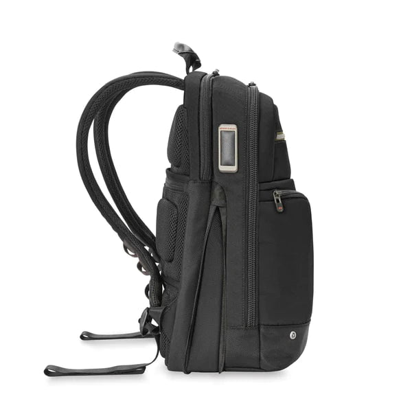 Briggs & Riley HTA Medium Slim Expandable Backpack for Business Travel & Commuting - Durable Carry-On Laptop Backpack with USB Charging Port