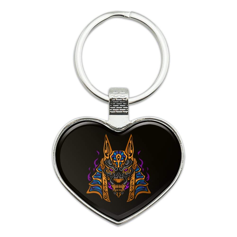 Anubis Egyptian God of Death Keychain - Vintage Jackal Head Metal Key Ring for Men & Women - Perfect for Gothic Lovers, Mythology Enthusiasts, and Unique Gift Ideas