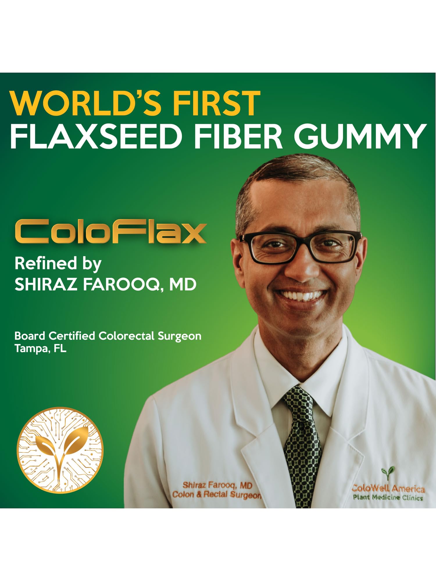 Organic Flaxseed Fiber Probiotic Gummies - Constipation Relief for Adults | Vegan Triple-Fiber Supplement for Digestive Health - 30 Servings