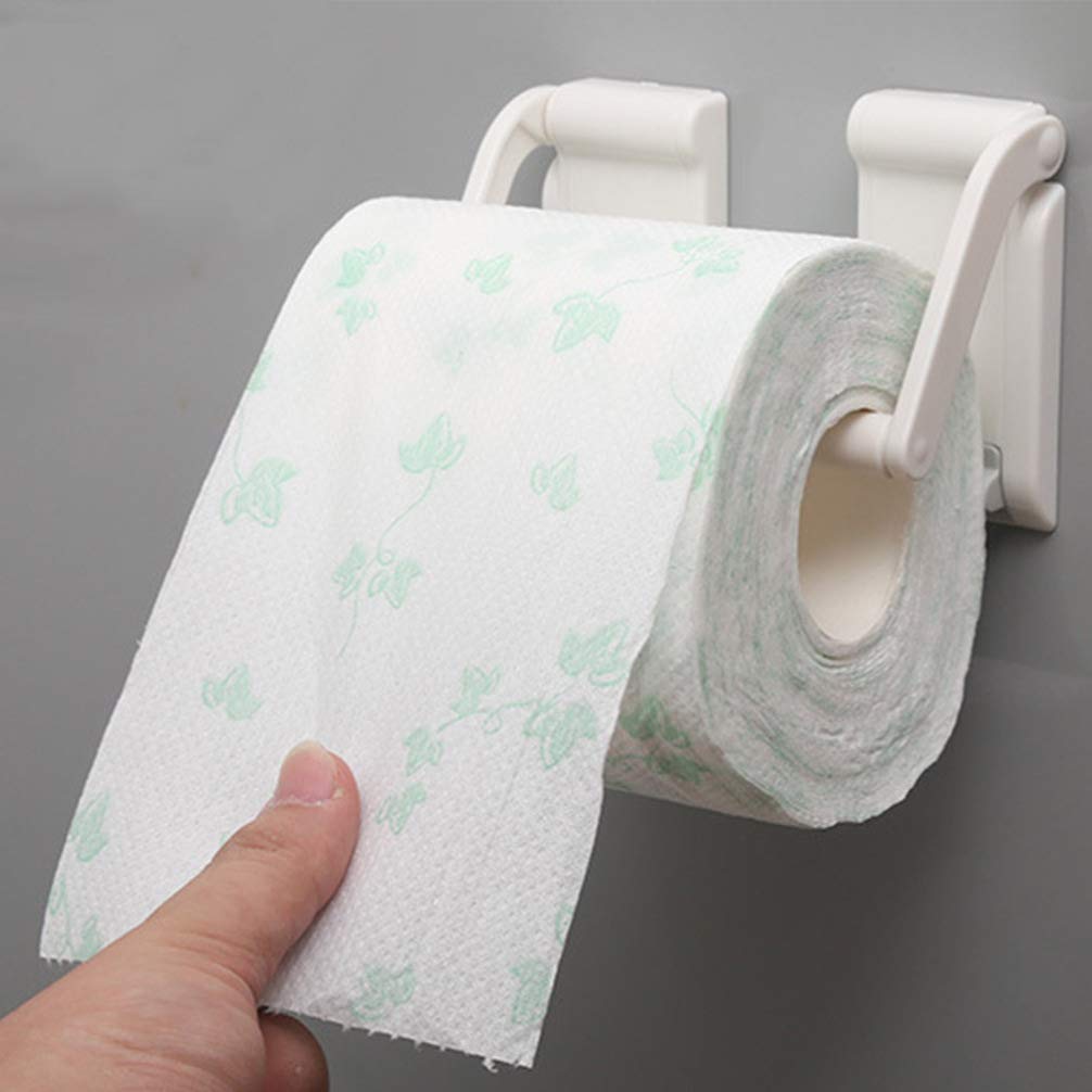 Magnetic Toilet Paper Holder - White Bathroom Tissue Stand with Strong Magnet for Wall Mount | Perfect for Home, Office, and RV Bathrooms | Space-Saving Design for Small Spaces