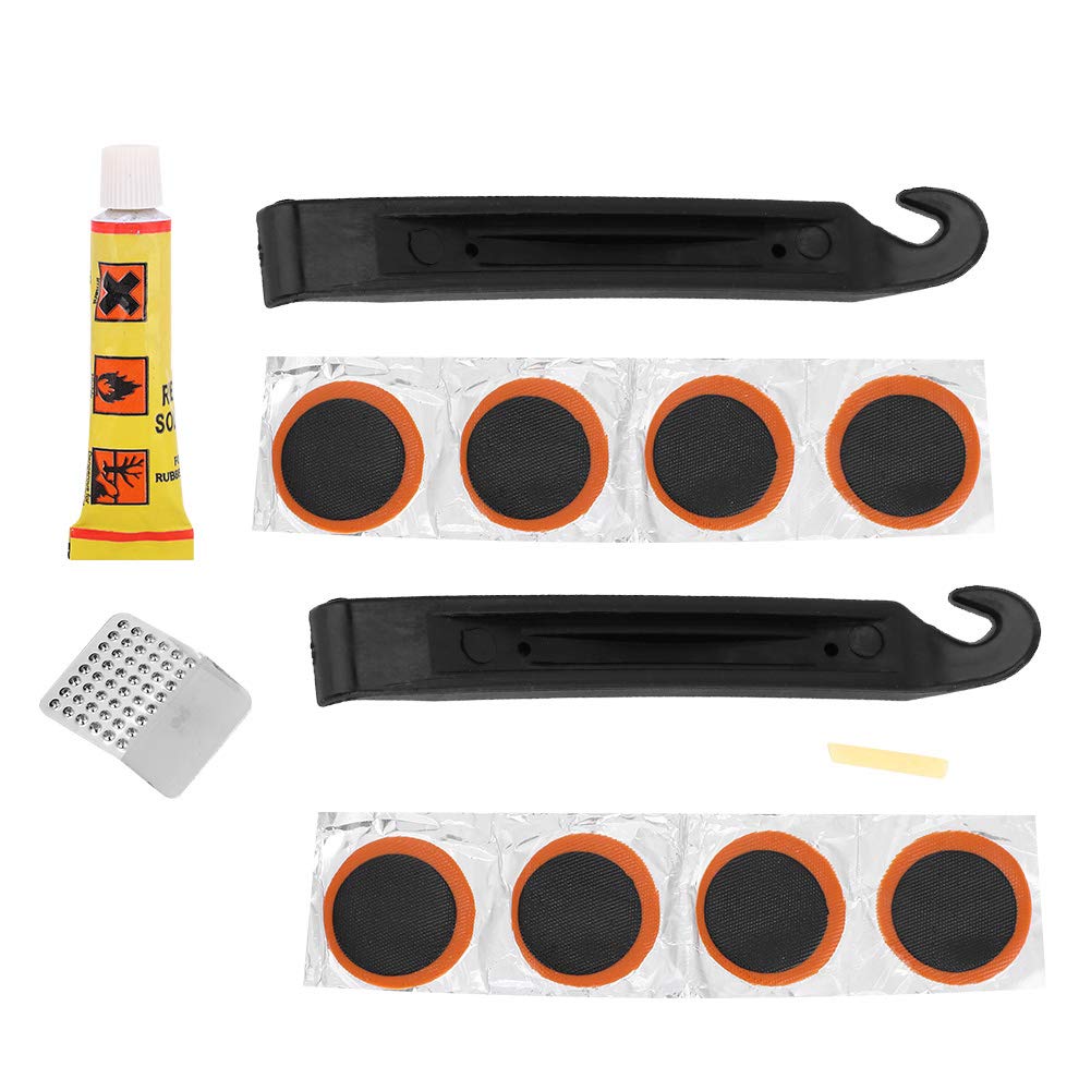 Zerodis Bike Tire Patch Kit - 10PCS Self-Adhesive ABS Rubber Bicycle Tube Repair Patches for Road & Mountain Bikes - Durable, Quick Fix for Punctures - Perfect for Cycling, Commuting & Outdoor Adventures
