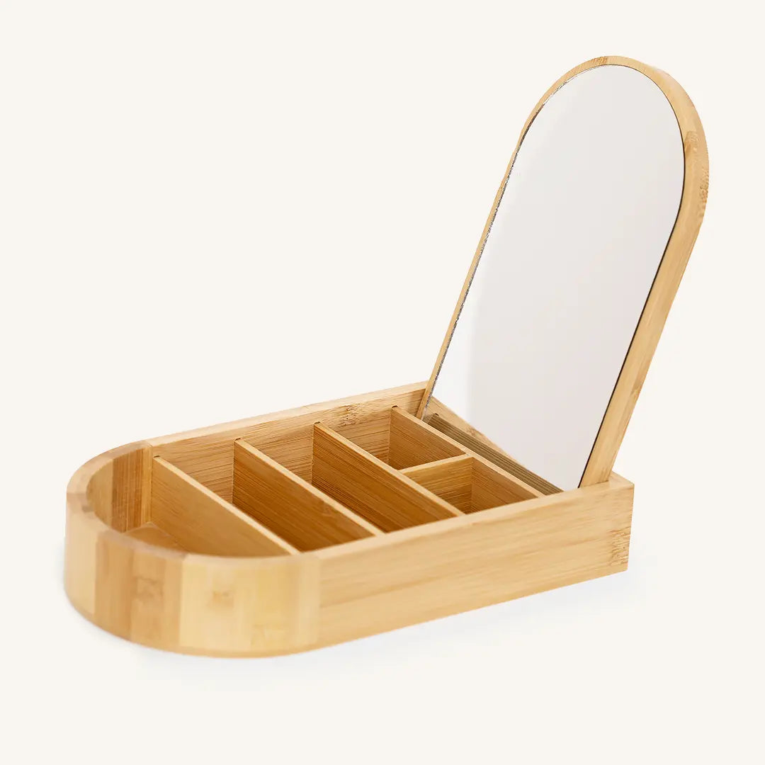Oakley Jewelry Box for Women - Premium Wooden Jewelry Organizer with Mirror | Perfect for Necklaces, Rings, Earrings & Bracelets Storage | Great for Bedroom, Bathroom & Travel Use