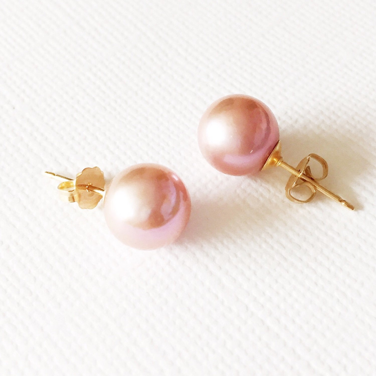 Momi Edison Pink Pearl Earrings (E231) - Elegant Dangle Earrings for Women, Perfect for Weddings, Parties & Special Occasions