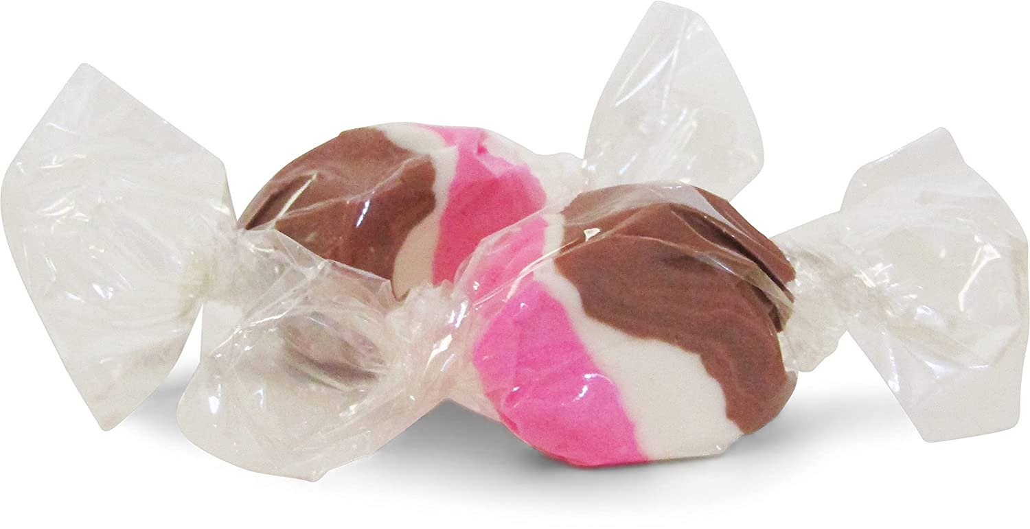 Delicious Neapolitan Ice Cream Taffy Chews - Strawberry, Vanilla & Chocolate Flavored Candy - Perfect for Parties, Gifts & Sweet Snacks