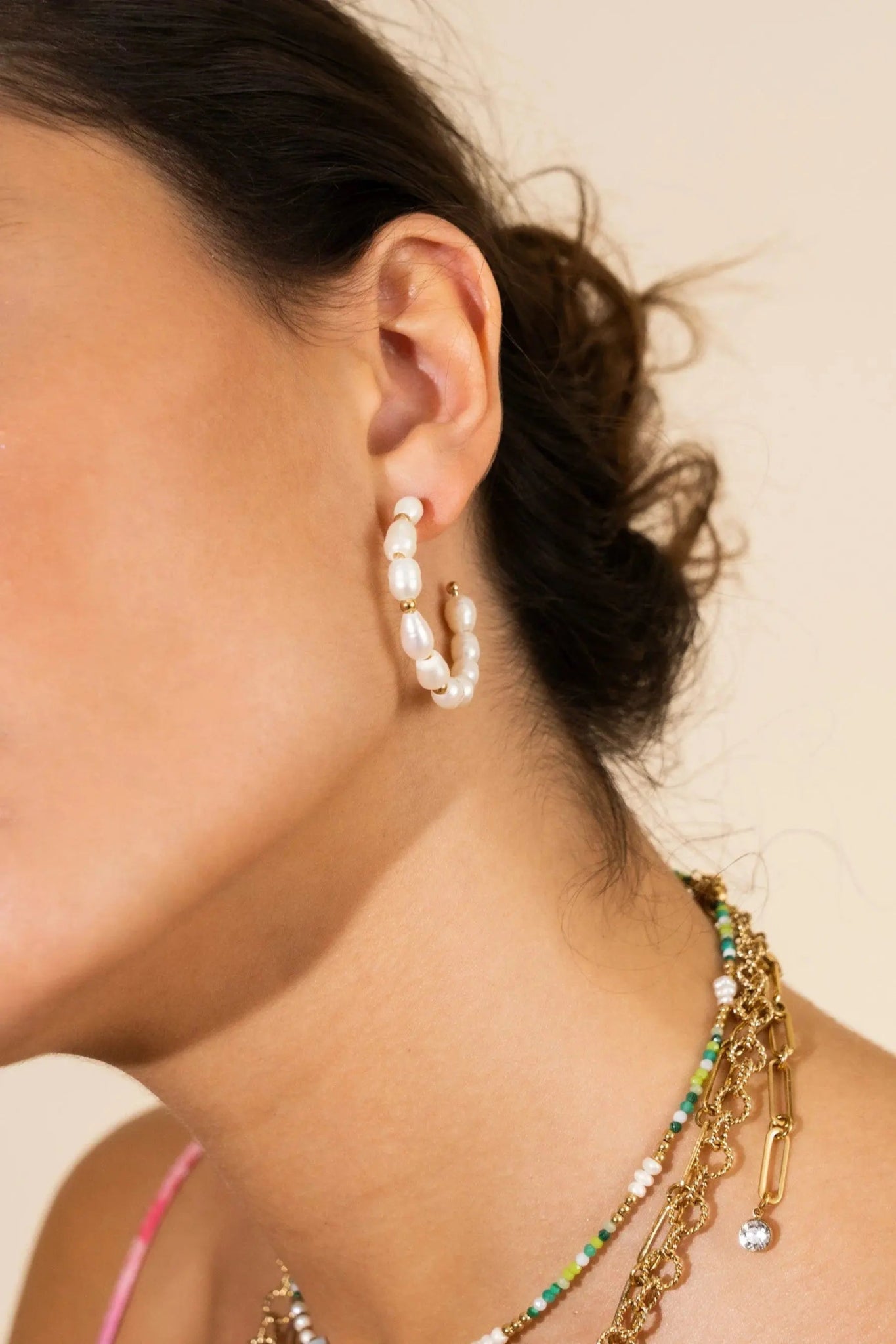 Freshwater Pearl CrÃ©oles Tallulah Earrings - Elegant & Timeless Jewelry for Women | Perfect for Weddings, Parties & Everyday Wear