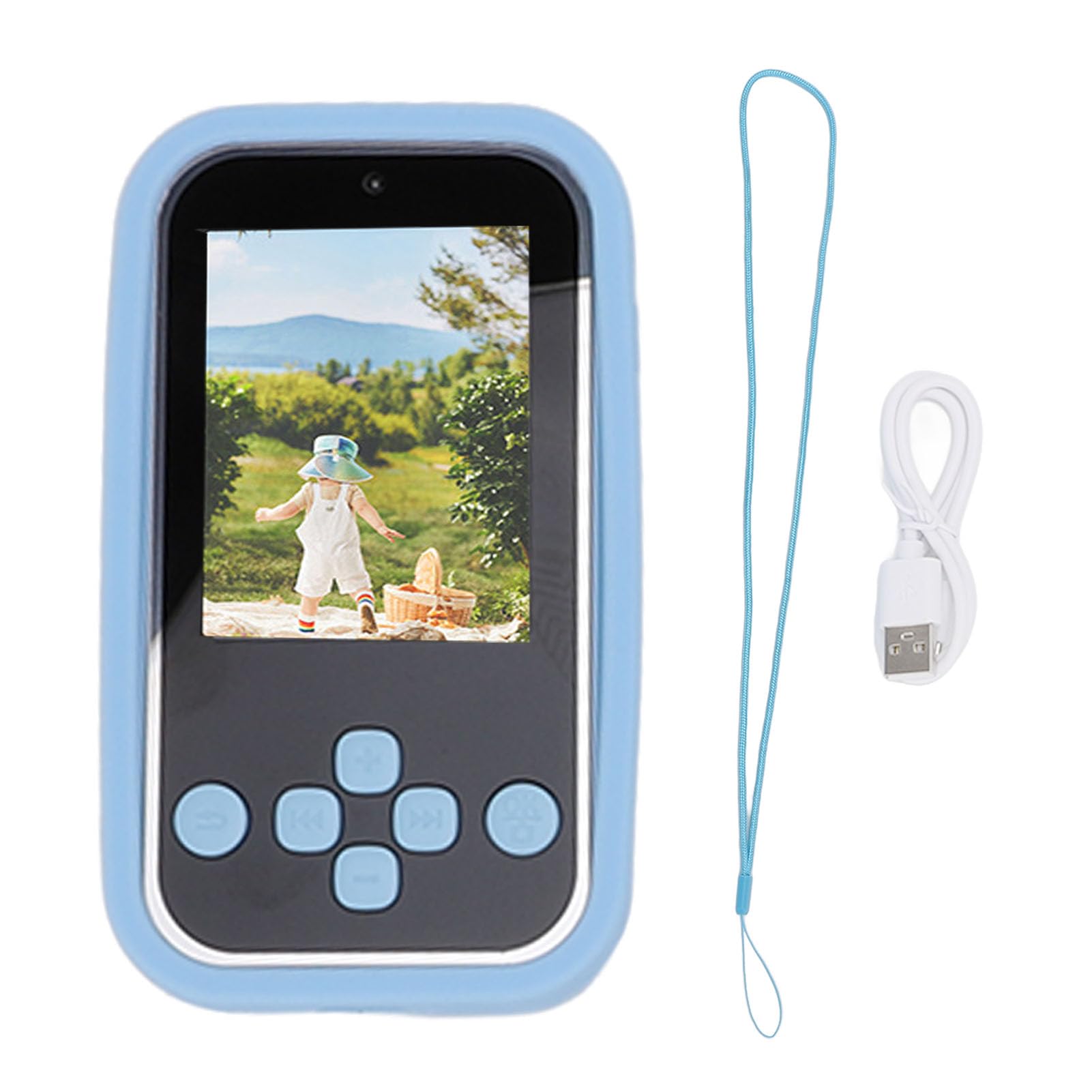 48MP Digital Camera with 1080P Autofocus - 2.4 Inch Touch Screen Vlogging Camera, MP3 Music Player & E-Book Reader (Blue) - Perfect for Travel, YouTube Videos & Everyday Photography