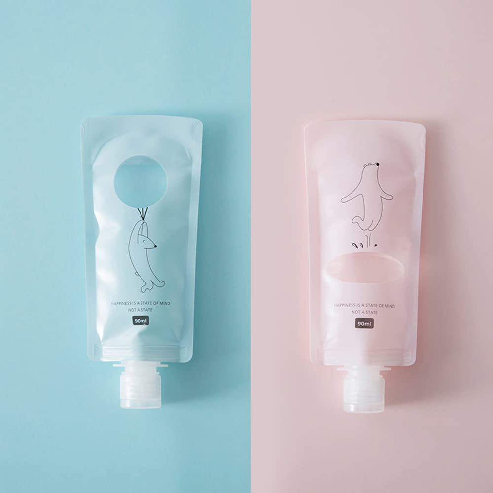 Ubersweet® 2-Pack 90ml Leakproof Travel Bottles for Shampoo, Conditioner & Lotion - Portable Squeezable Toiletry Containers for Hand Cream & Cosmetics | Perfect for Air Travel, Gym & Vacation Essentials