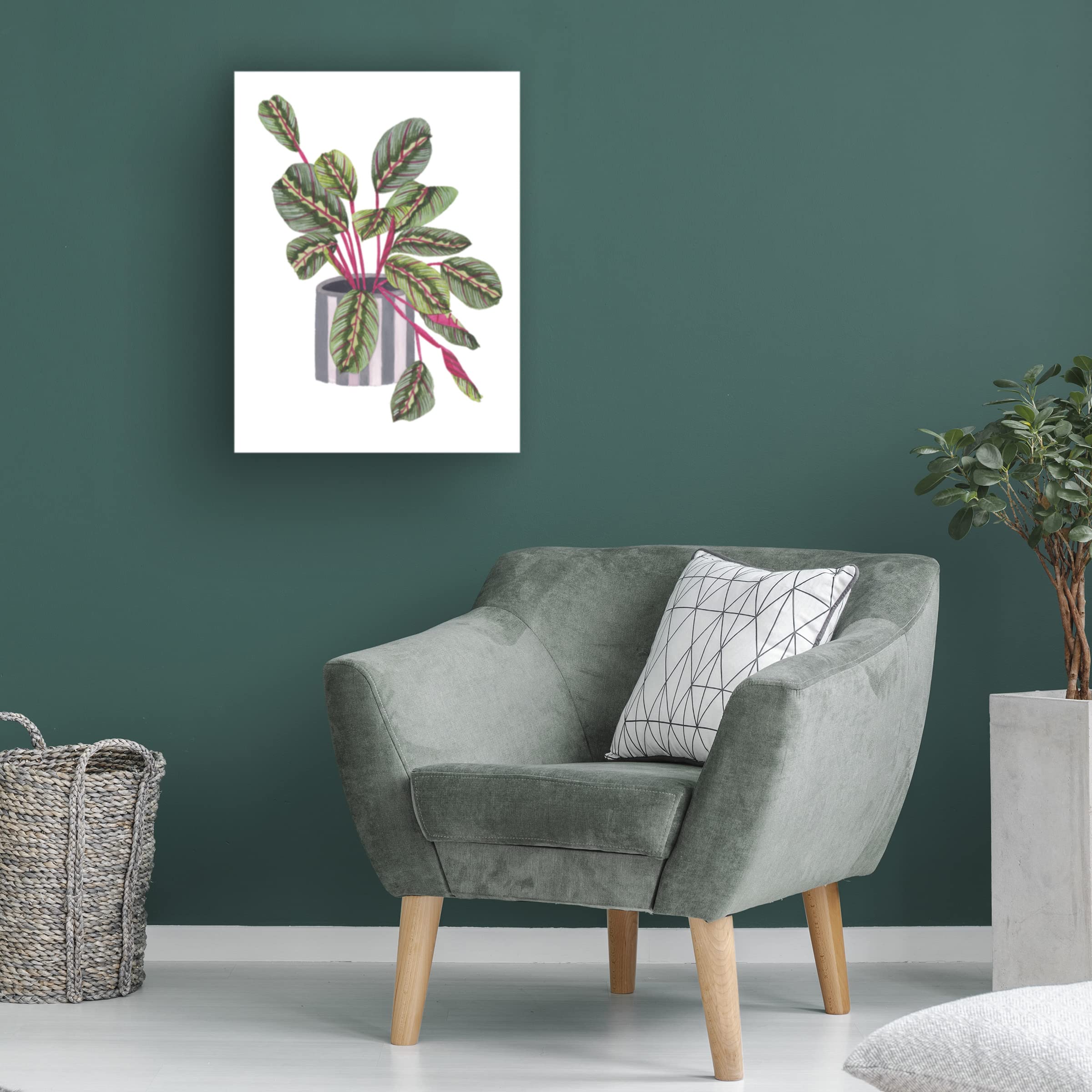 Trademark Fine Art 'Prayer Plant I' Canvas Wall Art by Melissa Wang - Botanical Home Decor for Living Room, Bedroom & Office