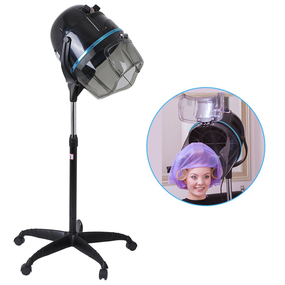 Professional Adjustable Hooded Hair Dryer with Timer & Wheels - Microdermabrasion Salon Equipment for Home & Spa Use - Perfect for Hair Treatments, Styling & Beauty Therapy