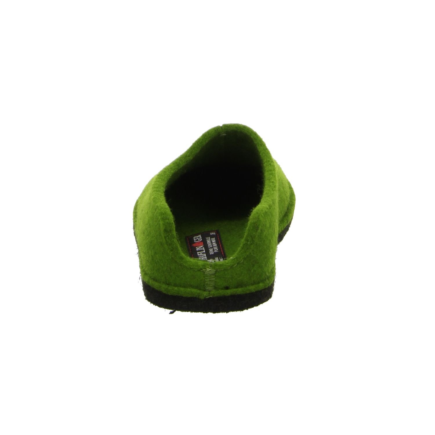 HAFLINGER® Wool Felt Slippers for Women - Flair Smily Design in Grass-Green | Size 36 | Cozy Indoor & Outdoor House Shoes for Relaxation and Comfort