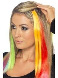 Vibrant Wizme Colored Hair Streak Extensions - 2-Pack Clip-in Hair Strips for Women, Girls & Kids | Perfect for Parties, Halloween & Cosplay