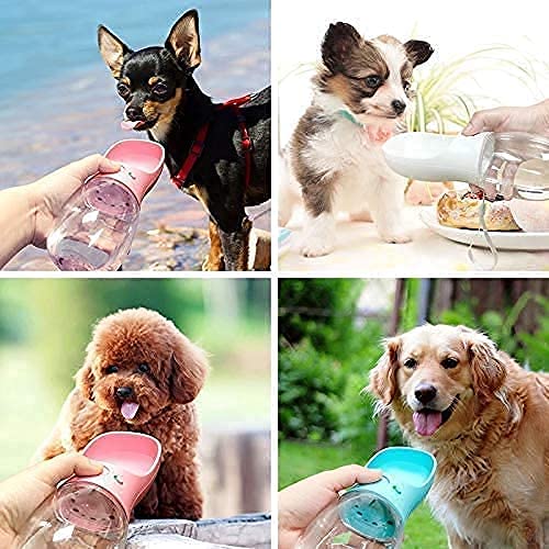 BITTZOOT Leak Proof Dog Water Bottle - 350ml Portable Pet Feeder for Walking, Hiking & Travel