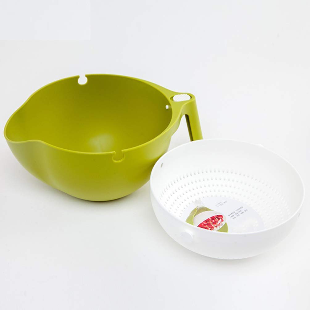 Cabilock 1-Piece Vegetable Washing Basket - Multi-Purpose Kitchen Colander for Rice, Pasta, Fruits & Vegetables - Durable Drain Strainer Bowl with Handle - Perfect for Meal Prep, Cooking & Healthy Eating