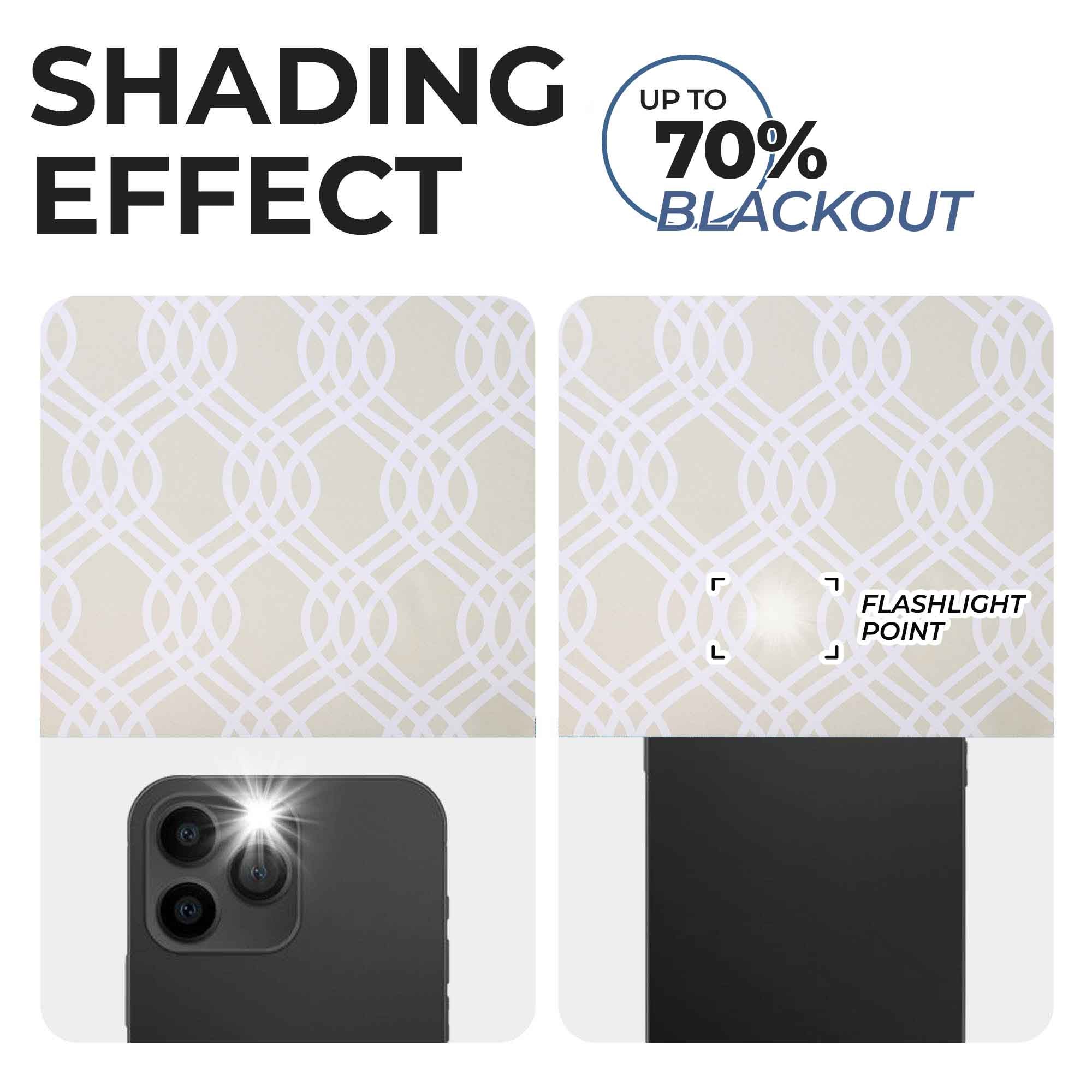 Blackout Curtains for Bedroom - Washable Room Darkening Ribbon Trellis Curtain Panel Set - Perfect for Nursery, Home Theater & Light Sleepers