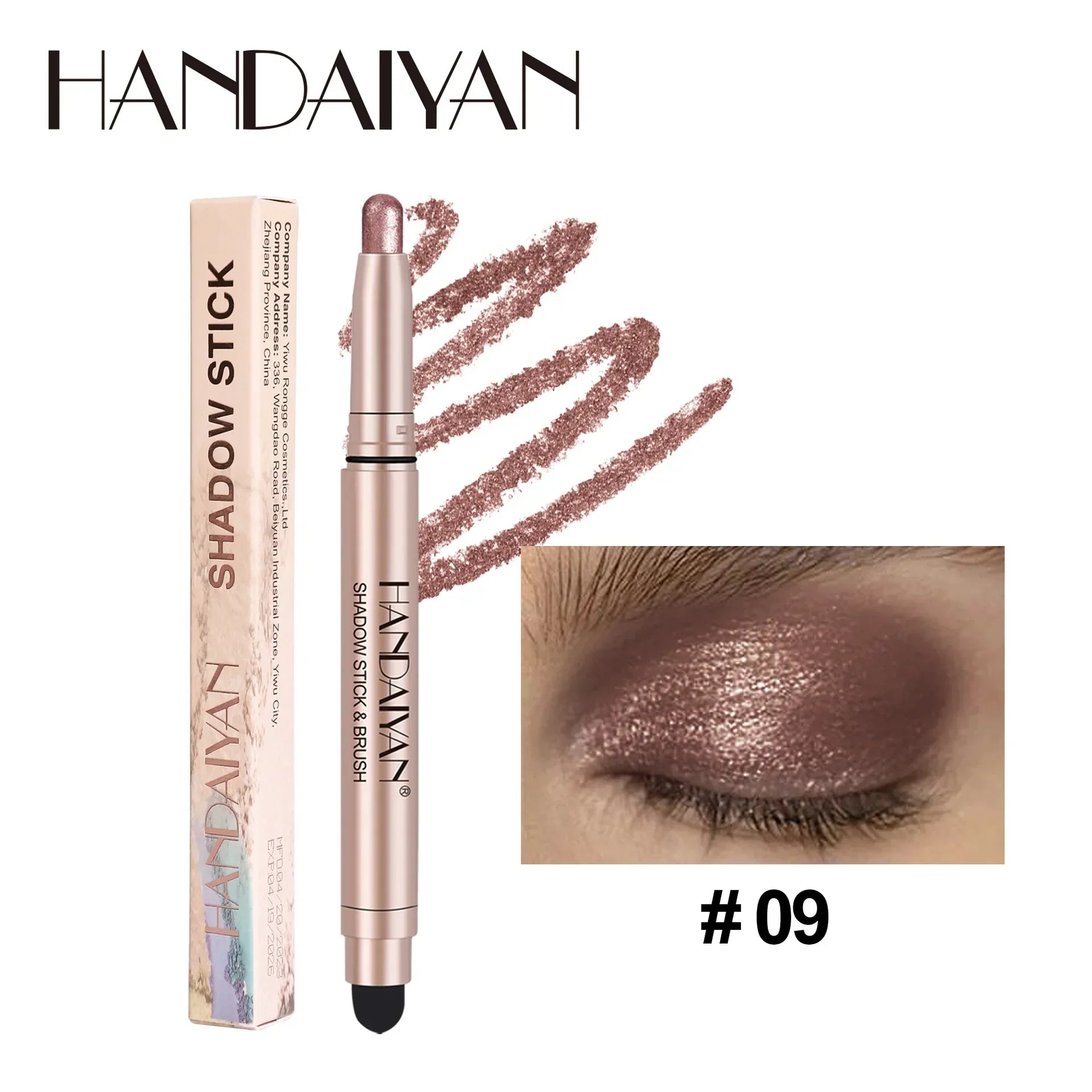 Metallic Eyeshadow Stick - Long Lasting, Waterproof & Highly Pigmented Eye Makeup for Everyday Wear & Party Looks