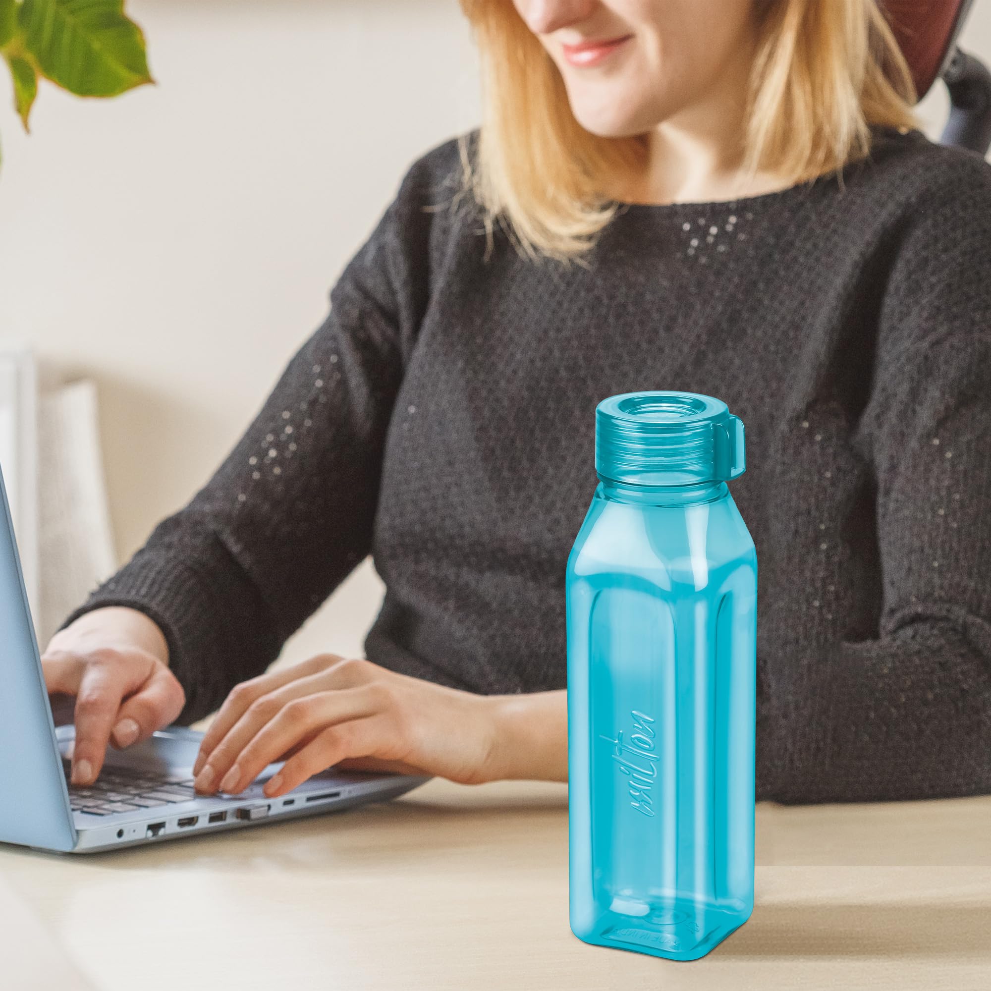 MILTON Prime 500 470ml BPA Free Leak Proof Reusable Plastic Water Bottle - Blue | Insulated Thermo Bottle for School, Office, Gym, Hiking & Outdoor Activities