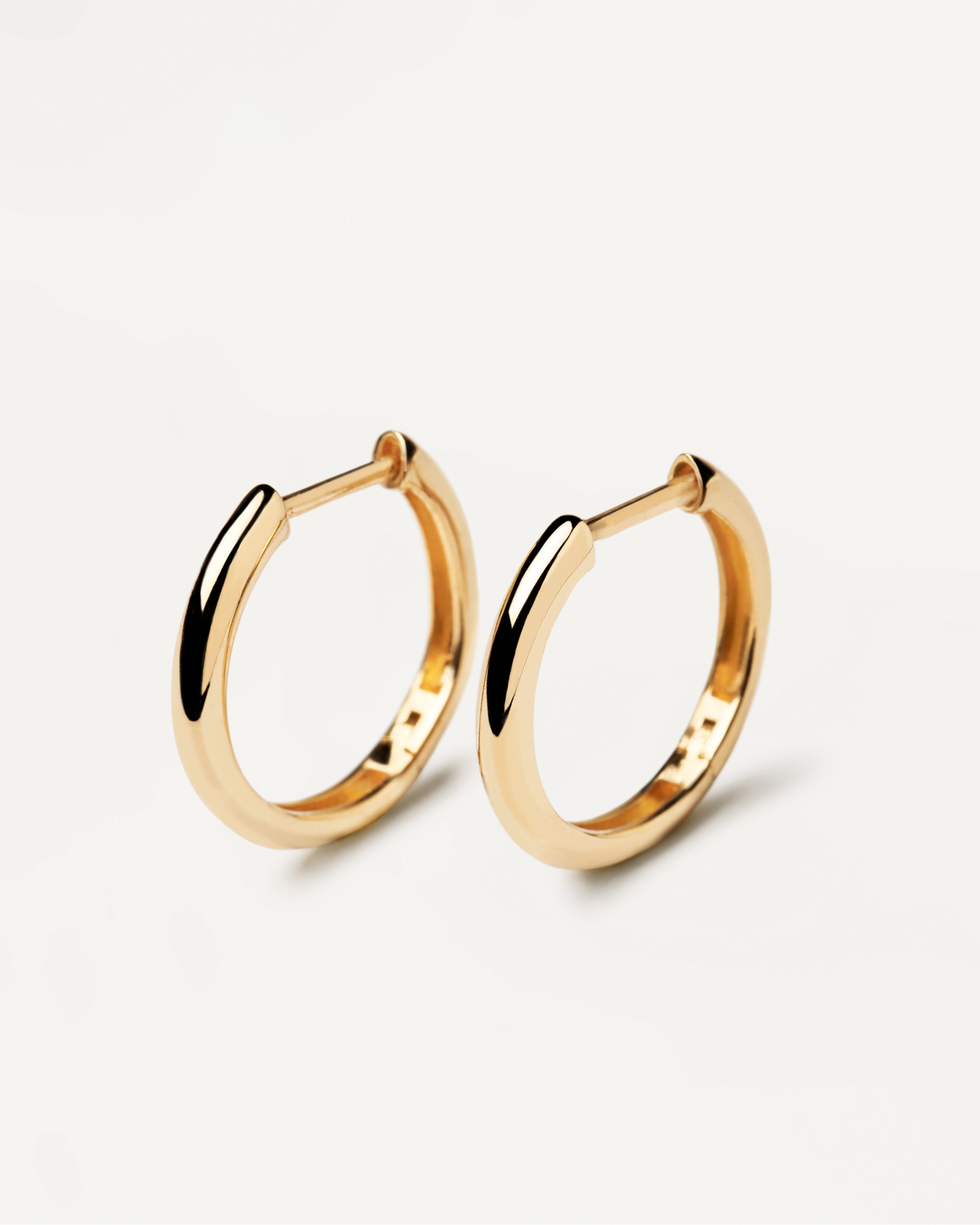 14K Gold Plated Medium Hoop Earrings for Women - Elegant Bold Statement Jewelry for Everyday Wear, Parties & Special Occasions