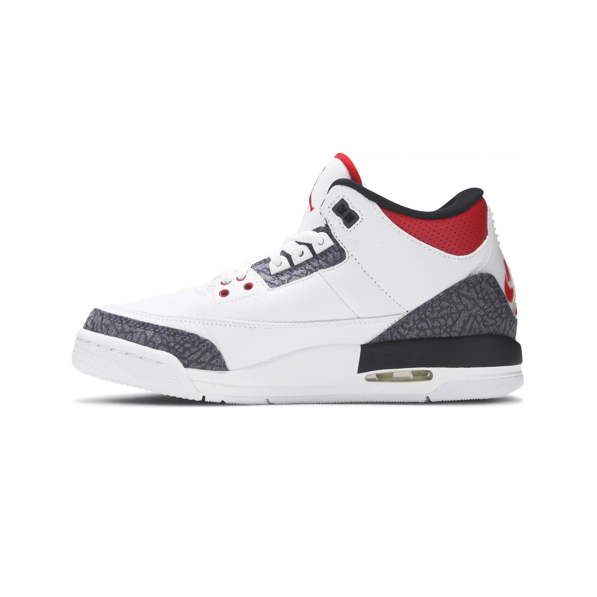 Air Jordan 3 Retro 'SE Fire Red Denim' GS Sneakers (2020) - Classic Basketball Shoes for Women & Girls, Streetwear Fashion & Casual Wear