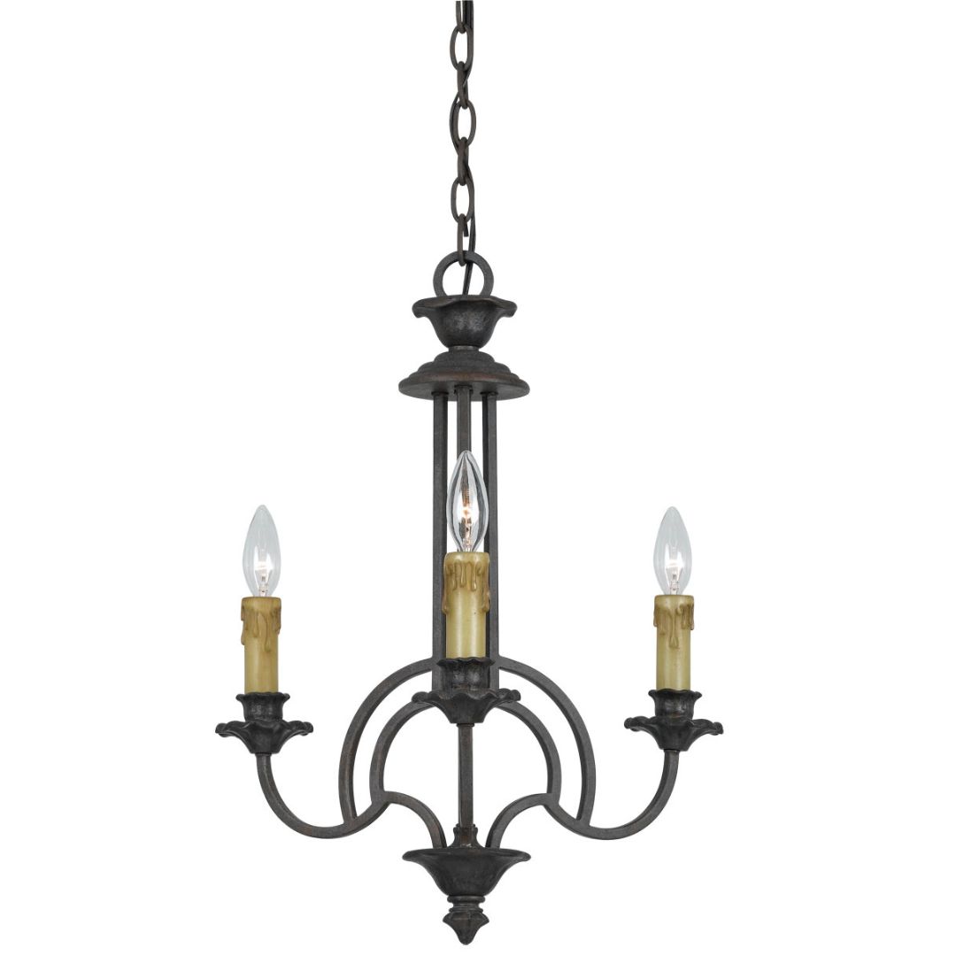 Cal Lighting 60W X 3 Elberton 3-Light Chandelier - Elegant Ceiling Fixture for Dining Room, Living Room & Bedroom Lighting