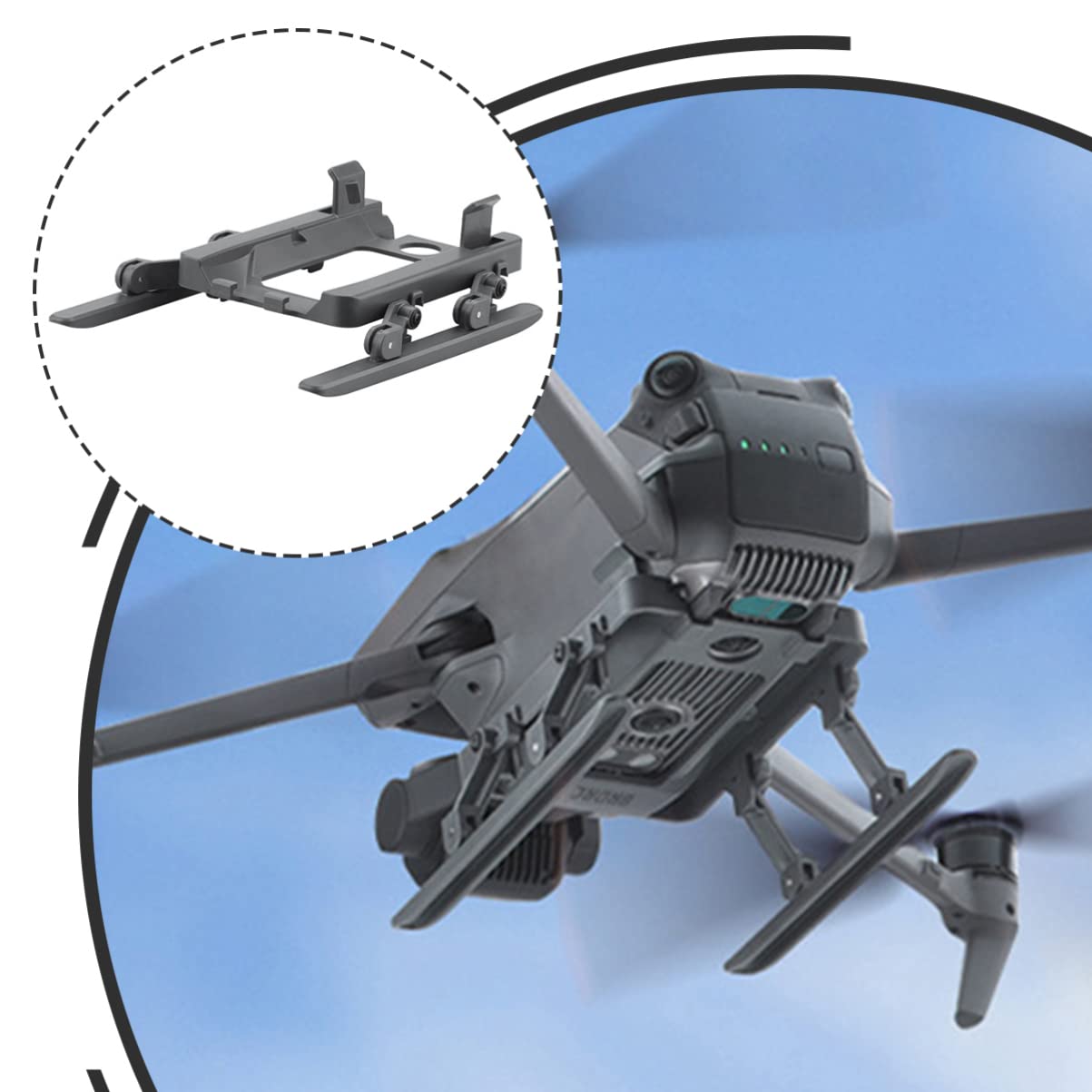 **Universal Foldable Drone Landing Gear - Quadcopter Landing Gear Replacement Legs, Folding Bracket & Extension for Stable Landings - Perfect for Aerial Photography, Racing Drones & Outdoor Adventures**