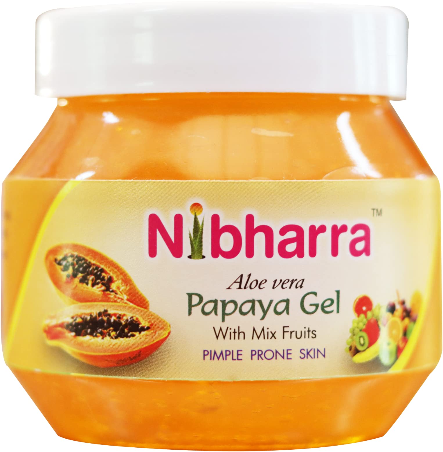 Nibharra Aloe Vera & Papaya Face Gel for Hydration & Glow - Natural Skin Care for Dry & Sensitive Skin - Perfect for Daily Moisturizing & Nighttime Routine
