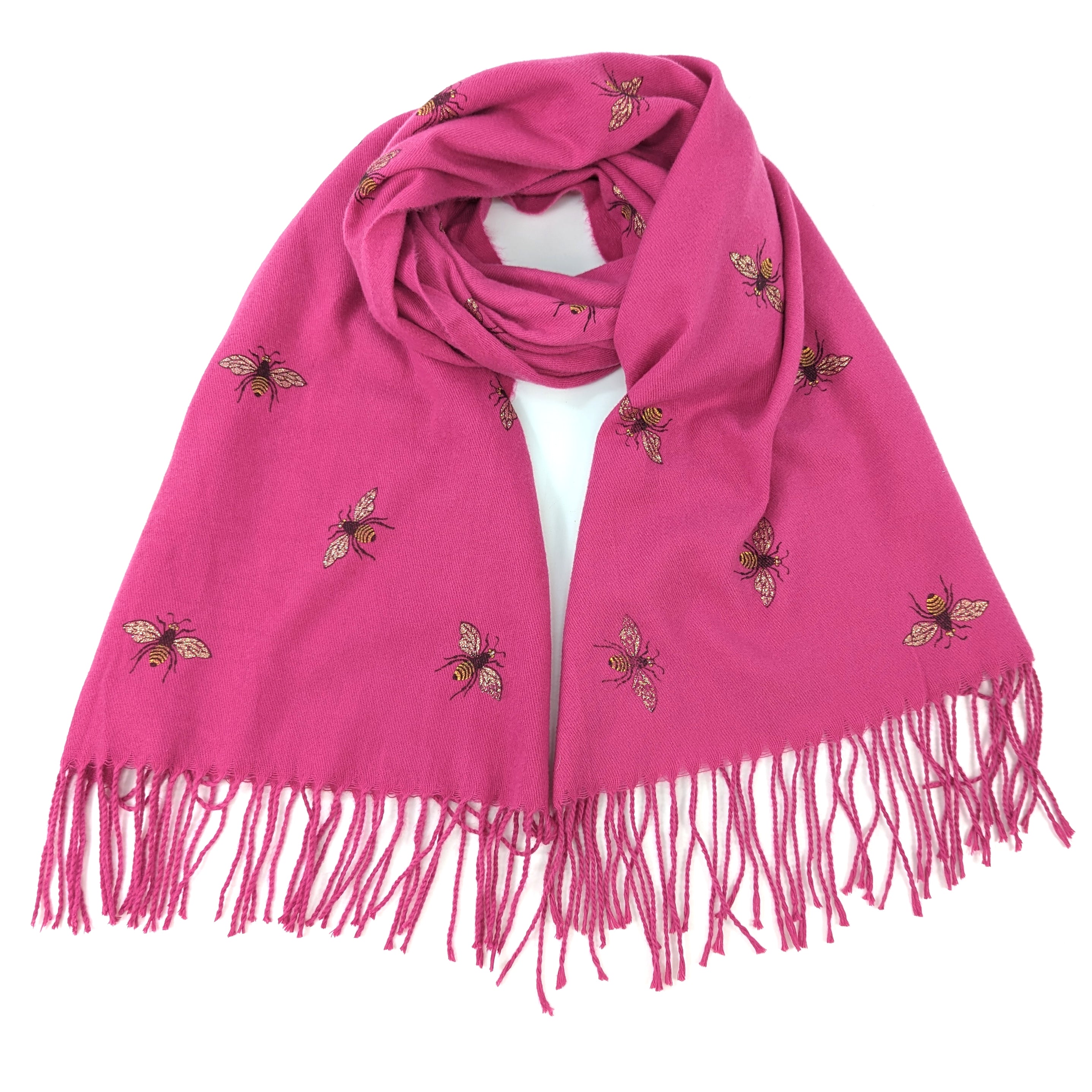 Remo Glitter Bee Pashmina Style Scarf - Elegant Sparkling Shawl for Women, Perfect for Parties, Weddings & Evening Events