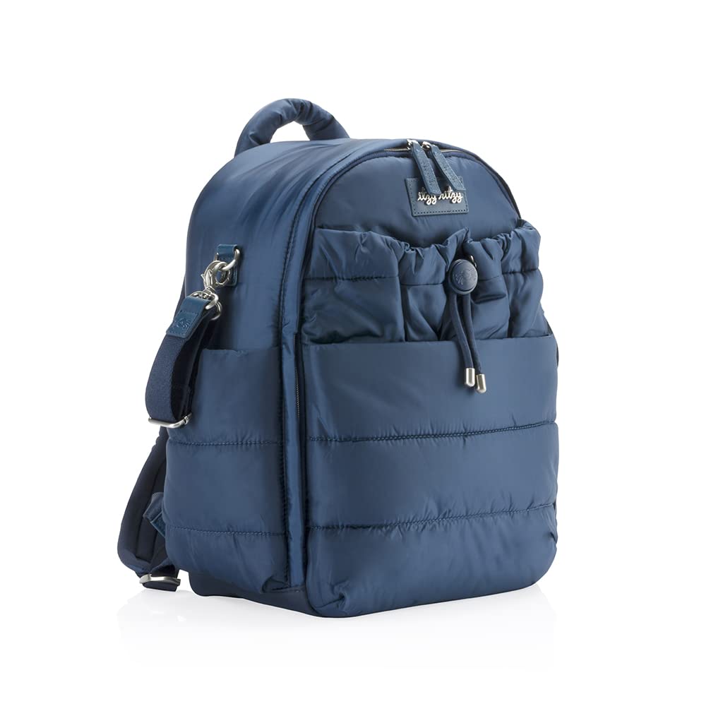 Itzy Ritzy Dream Diaper Bag Backpack - Compact Baby Backpack with 14 Pockets, Changing Pad & Stroller Straps | Waterproof Diaper Bag for Moms | Perfect for Travel, Daycare & On-the-Go Parenting (Sapphire Starlight)