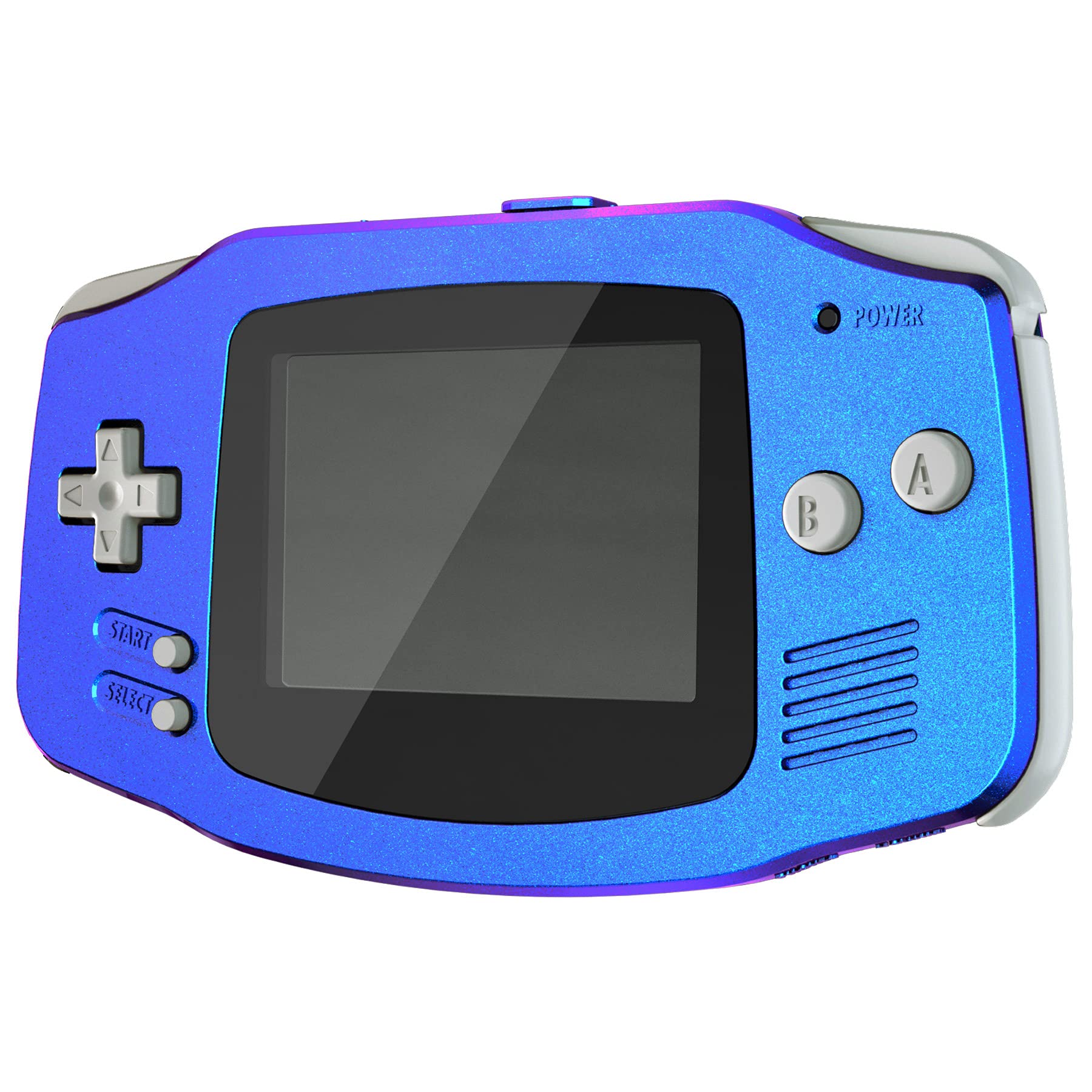 eXtremeRate Replacement Shell with Full Button Cover for Gameboy Advance GBA - Compatible with IPS & Standard LCD Screens (Console & IPS Screen Not Included) - Chameleon Purple Blue - Perfect for Gaming Enthusiasts & Retro Console Modding