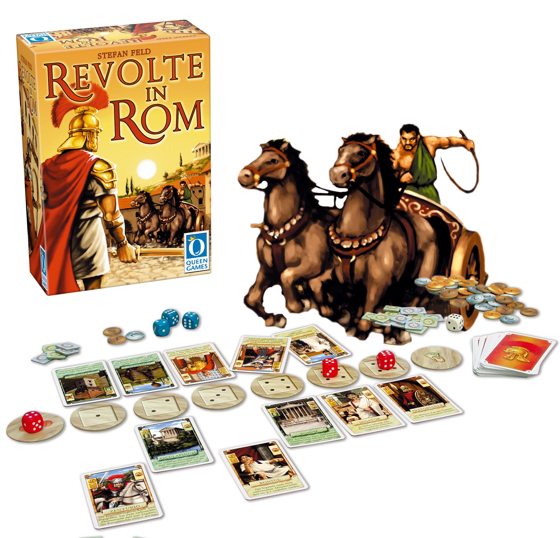 Queen Games 7003 - Revolt in Rome Board Game | Strategy Game for Adults & Teens | Perfect for Family Game Nights & Party Gatherings