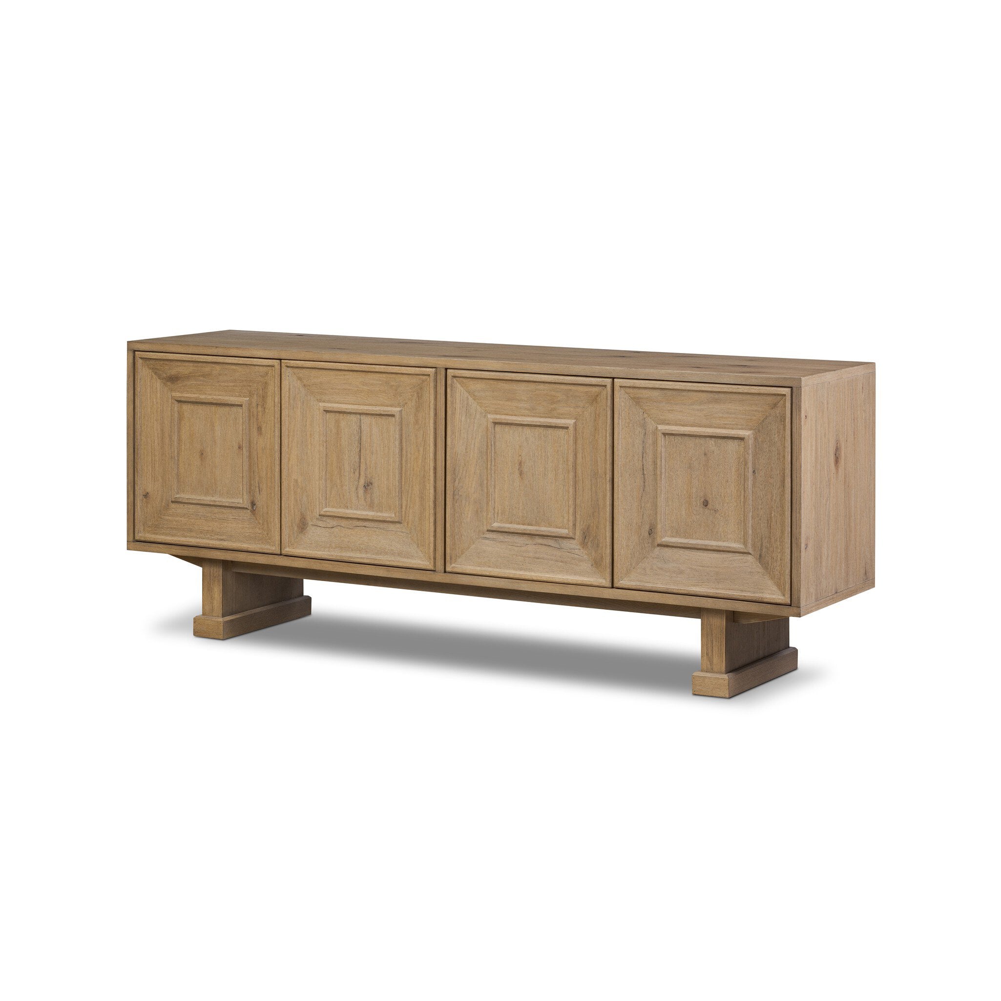Adela Sideboard - Modern Drifted Oak Veneer Buffet Cabinet for Dining Room & Living Room Storage