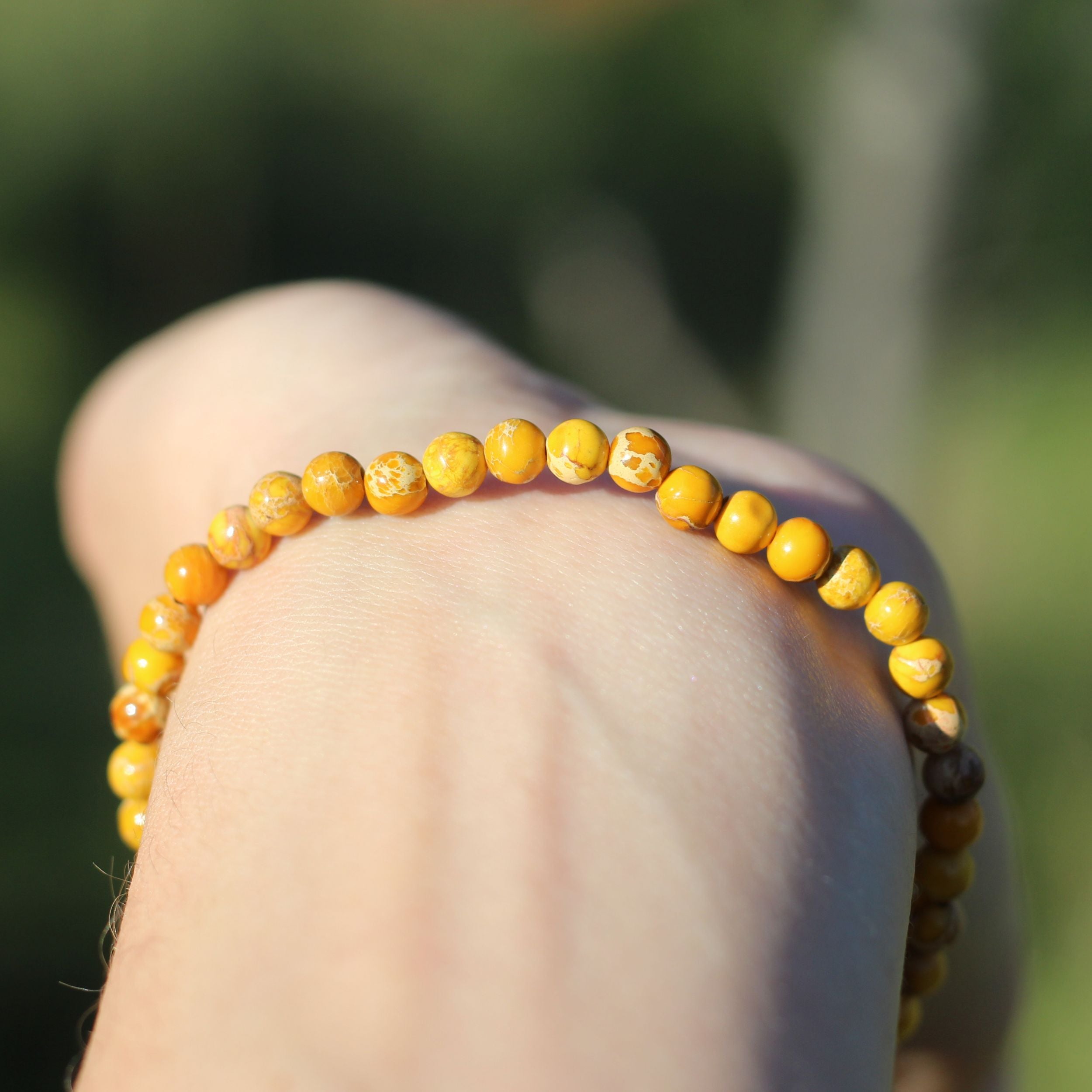 Yellow Emperor Bracelet Mini - Authentic Chinese Feng Shui Jewelry for Wealth & Protection | Perfect for Meditation, Gifts & Spiritual Healing