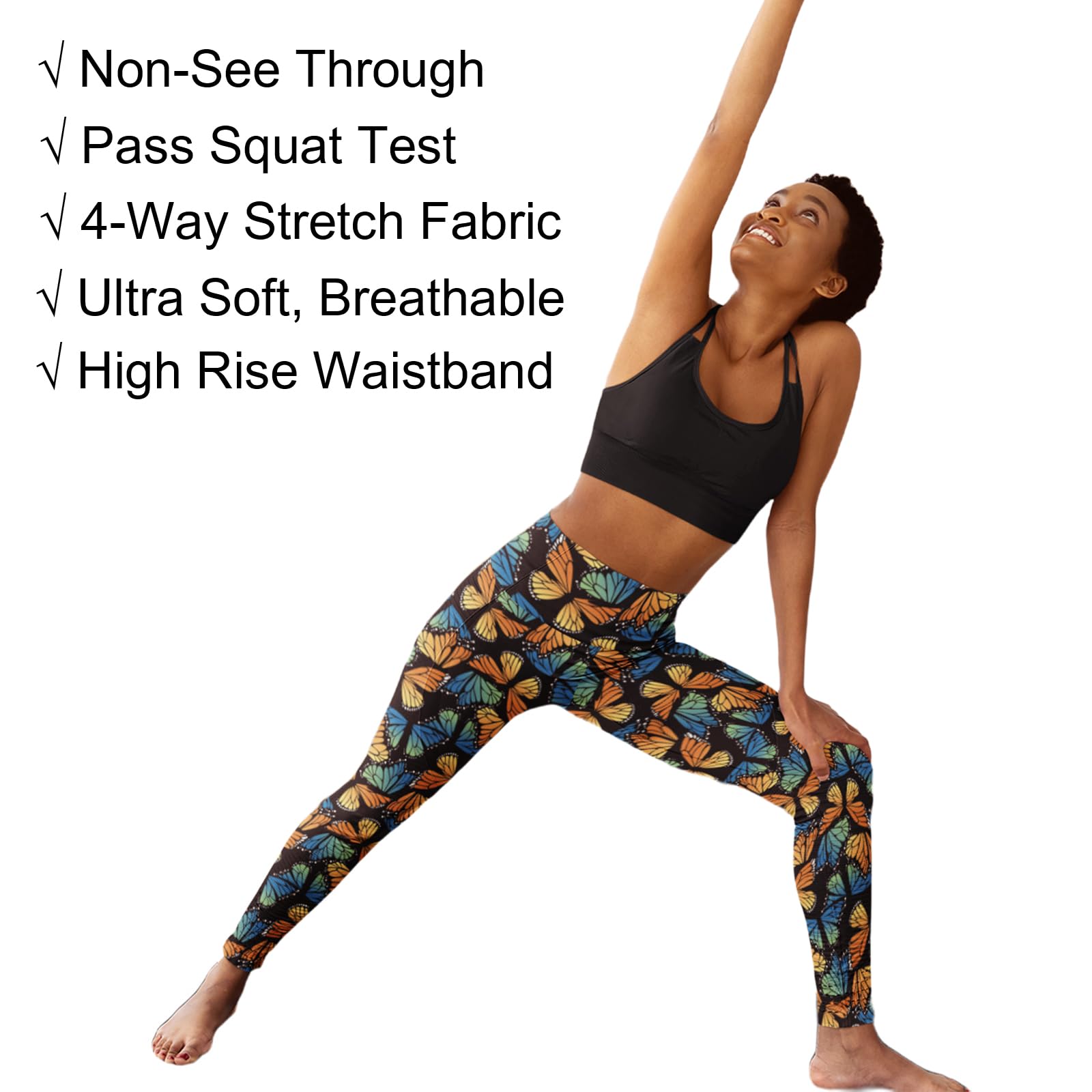 Cerburny High Waisted Yoga Pants for Women - Tummy Control Workout Leggings, Gym & Athletic Spandex Pants - Perfect for Yoga, Running & Fitness Training