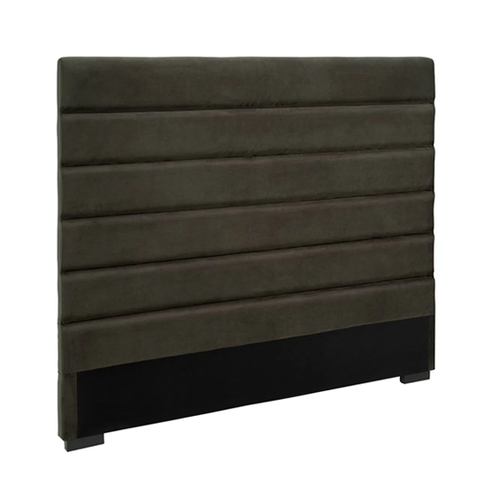 Artwood Lisbon Headboard - Dark Brown Velvet Upholstered Bed Frame for Master Bedroom & Guest Room Decor