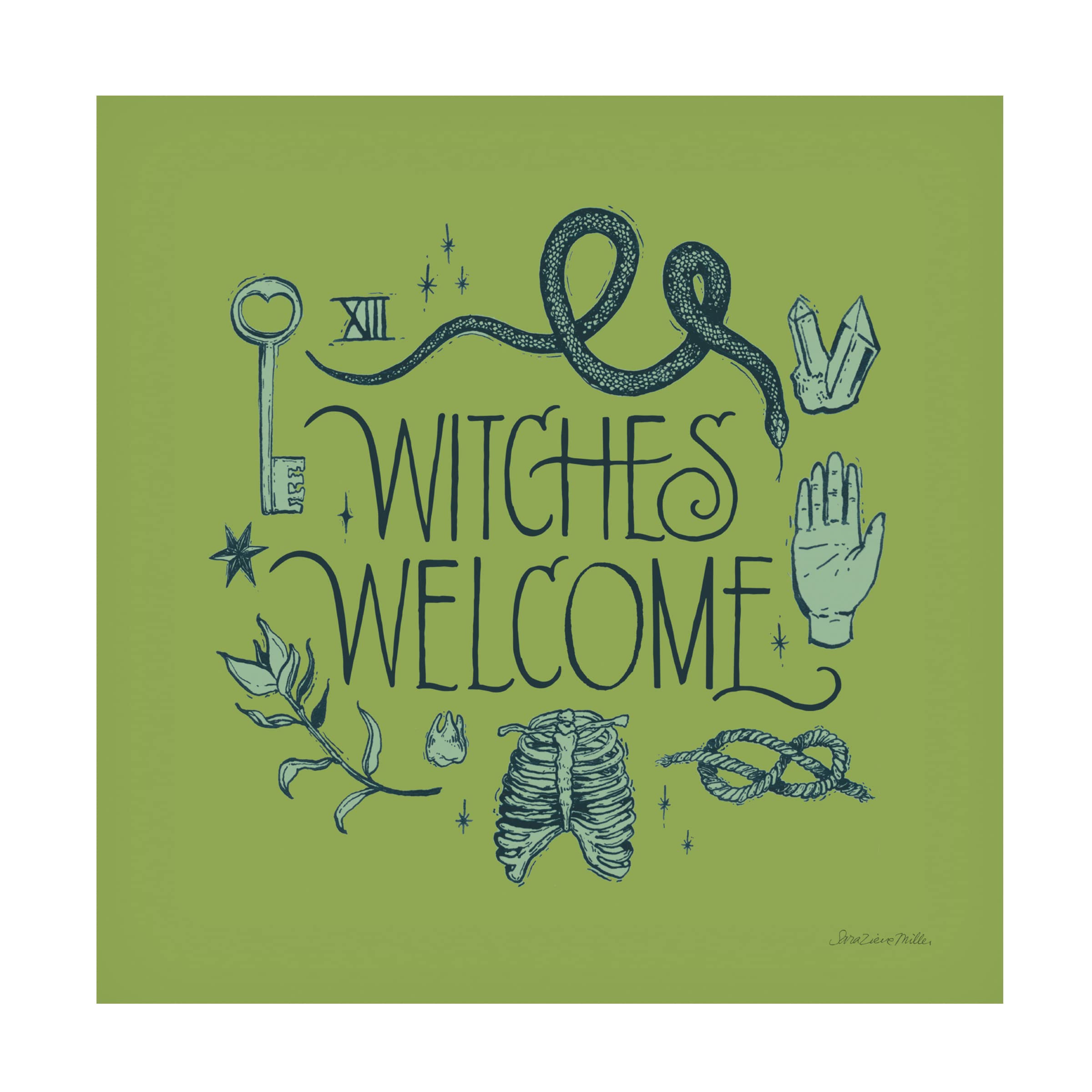 Trademark Fine Art 'Something Wicked V' by Sara Zieve Miller - 18x18 Canvas Wall Art - Gothic Home Decor for Living Room, Bedroom & Office