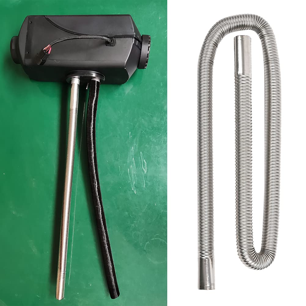 Stainless Steel Parking Air Heater Exhaust Pipe - 120cm/47.24in Diesel & Gas Vent Hose for Trucks, RVs & Campers - Durable Fuel Tank Heating Solution for Winter Camping & Cold Weather Use