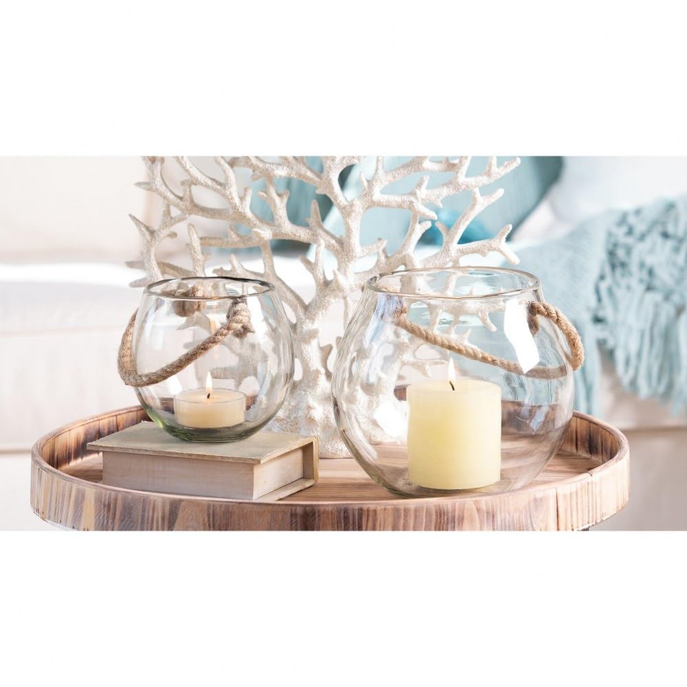 Rustic Set of 2 Outdoor Luminarias - Handcrafted Mexican Tin Candle Holders for Patio, Garden, and Pathway Lighting Decor