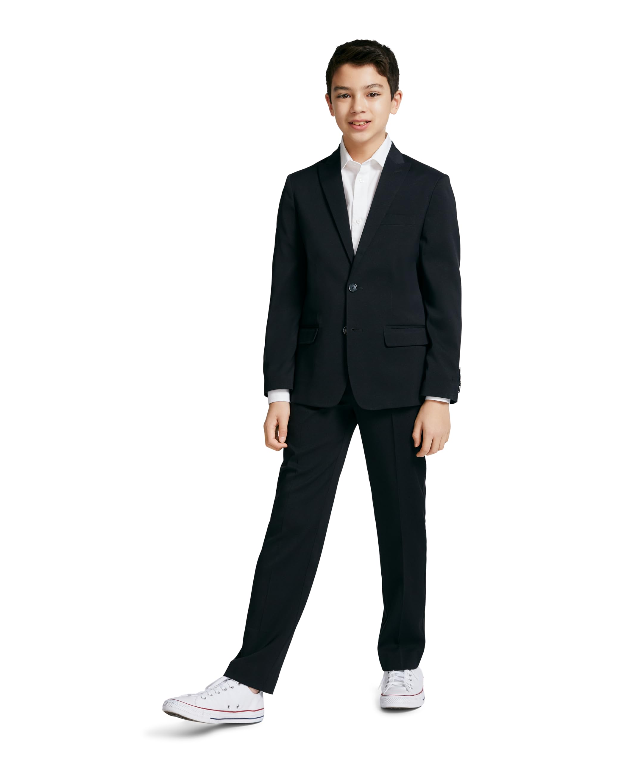 Calvin Klein Boys' 2-Piece Formal Suit Set - Classic Blazer & Dress Pants for Weddings, School Photos & Special Occasions | Premium Kids' Suit for Formal Events
