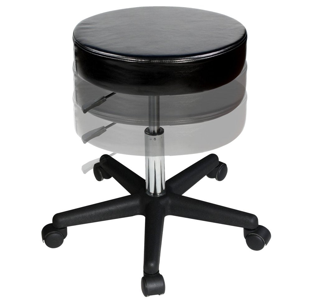 Master Massage® Professional Hydraulic Swivel Salon Stool - Adjustable Rolling Beauty Stool for Hairdressers, Tattoo Artists & Spa Therapists - Perfect for Salons, Spas & Tattoo Parlors