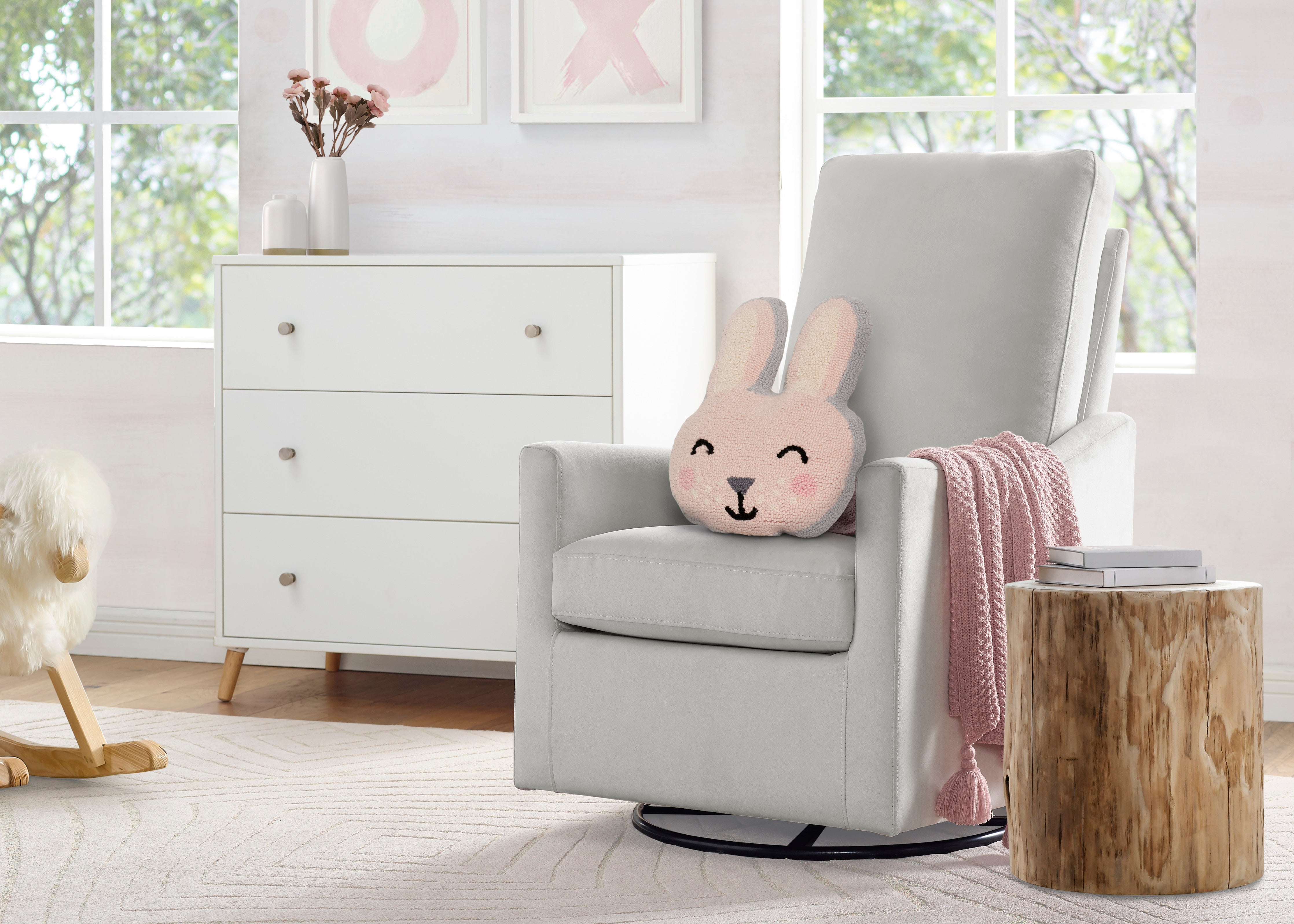 Soft Plush Bunny Throw Pillow - Cute Easter Home Decor for Sofa, Bed, Nursery - Perfect for Spring Decorations & Gift Giving