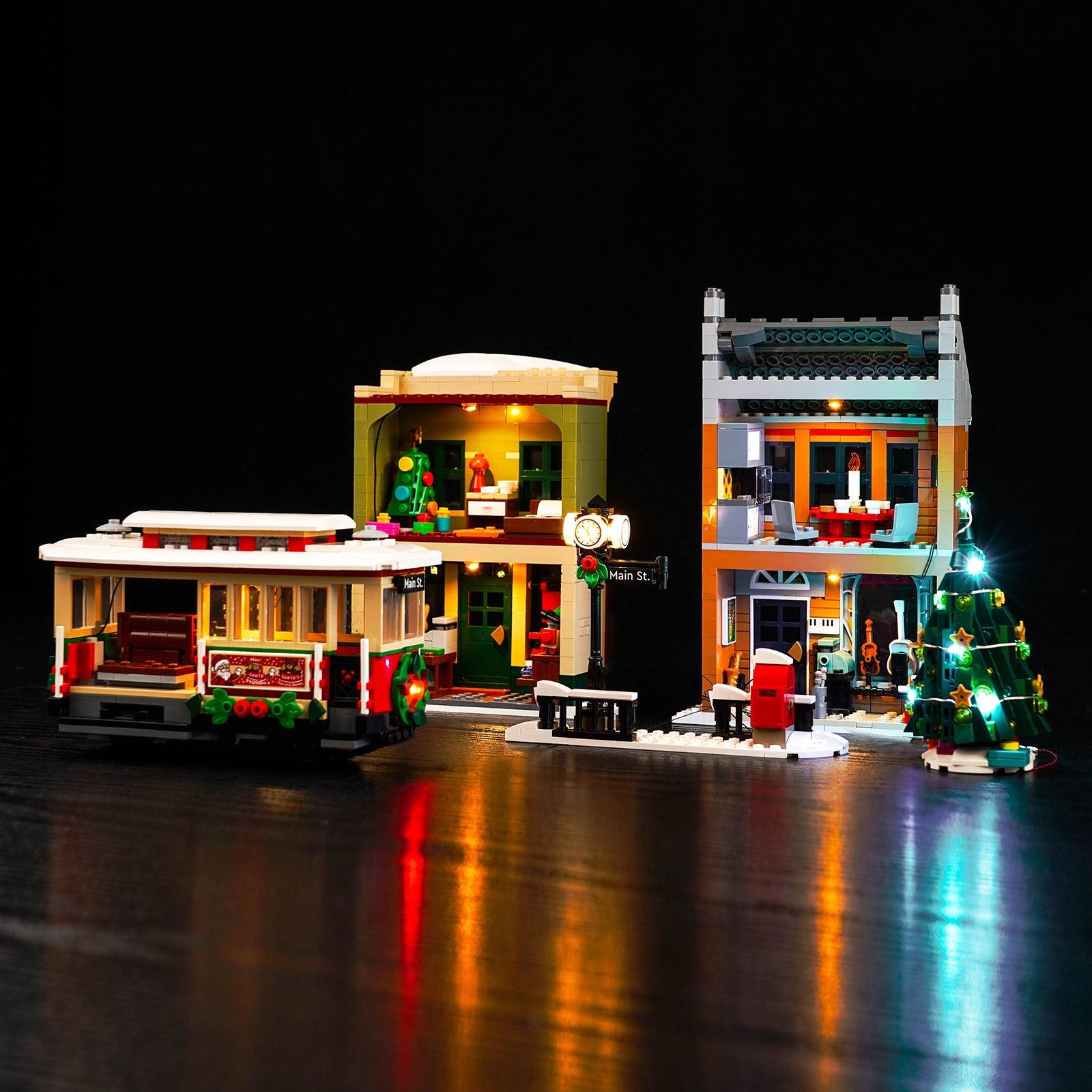 LEGO Holiday Main Street ICONS 10308 Building Kit with LED Lights - Christmas Village Display & Winter Holiday Decor for Home & Office