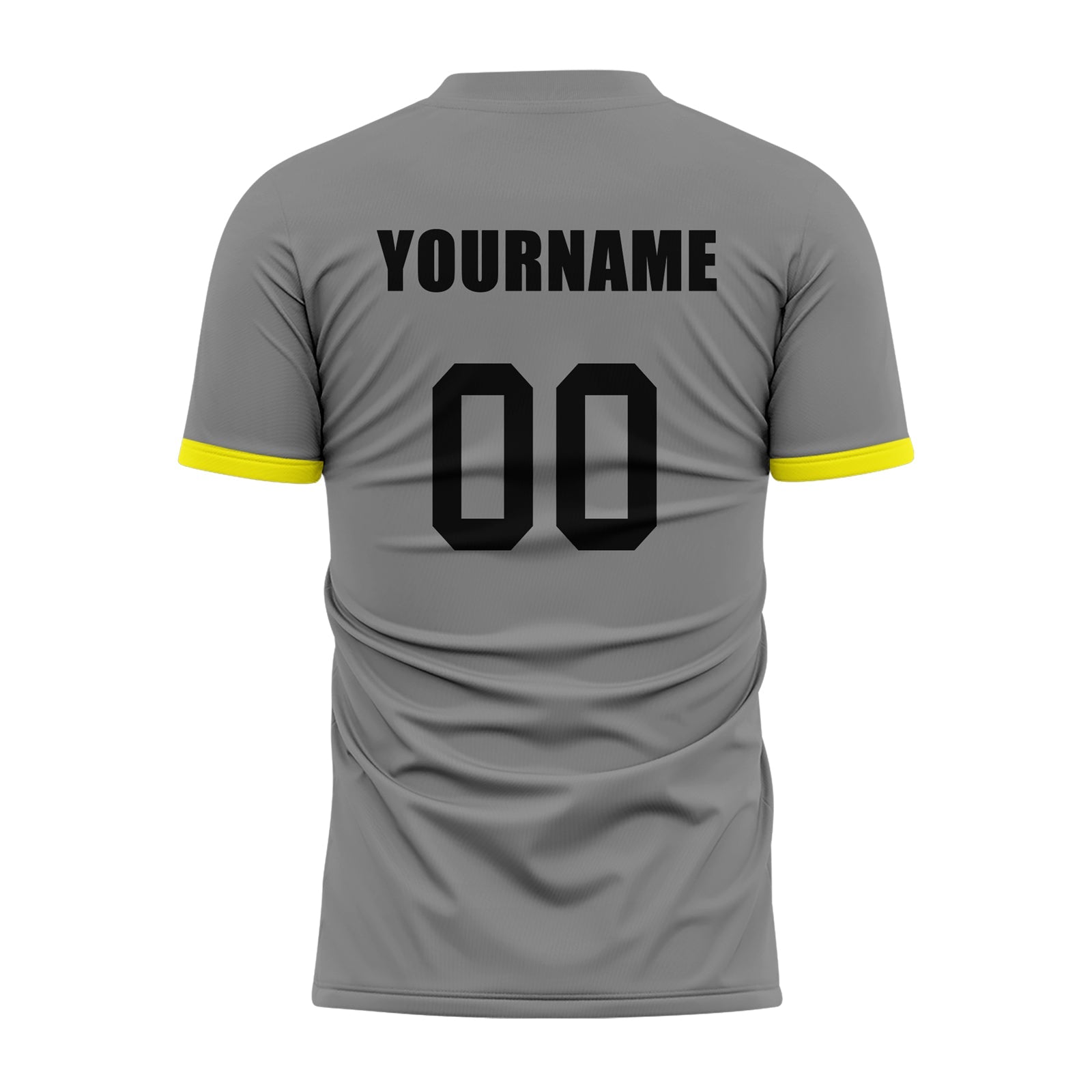 Custom Gray & Yellow Soccer Jersey Set - Personalized Team Uniform SCJ101 D020131 for Men, Women & Youth - Perfect for Matches, Training & Fan Support