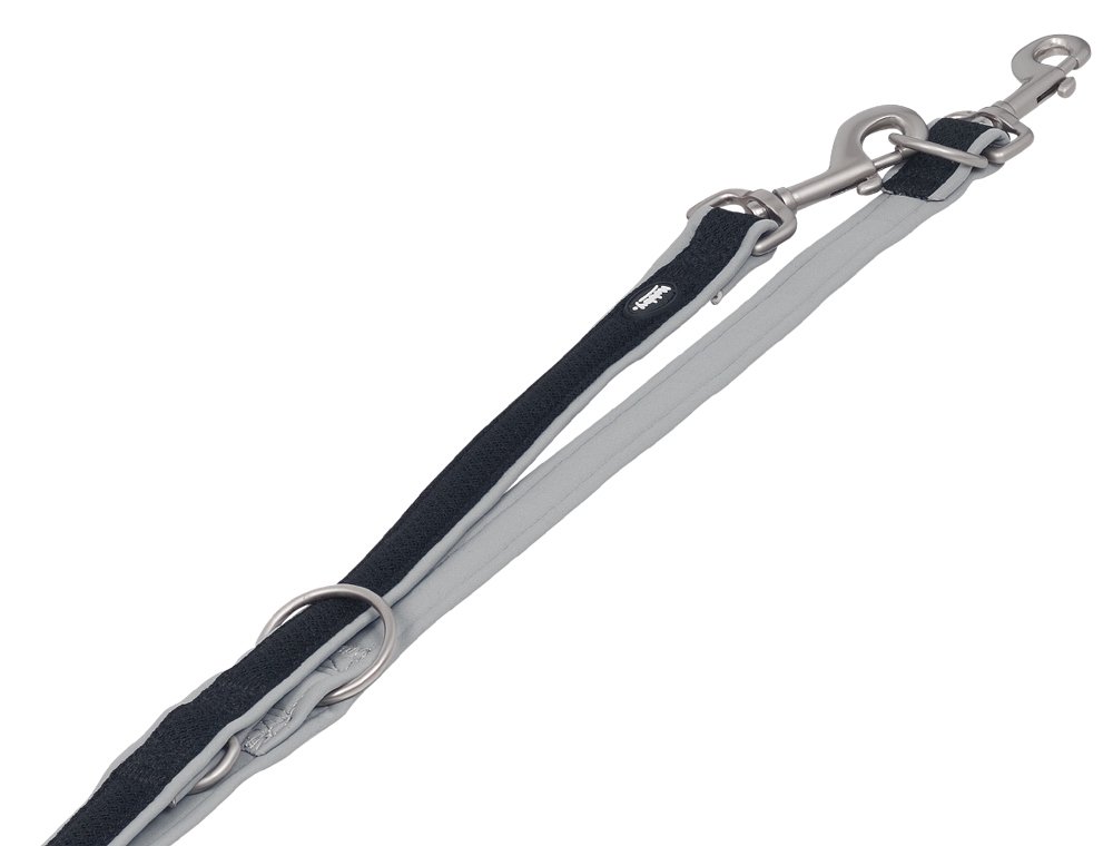 Preno Mesh Training Leash for Dogs - 200 cm (6.5 ft) Long, 20-25 mm Wide, Durable Gray Reflective Leash - Perfect for Walking, Running, and Obedience Training with Pets
