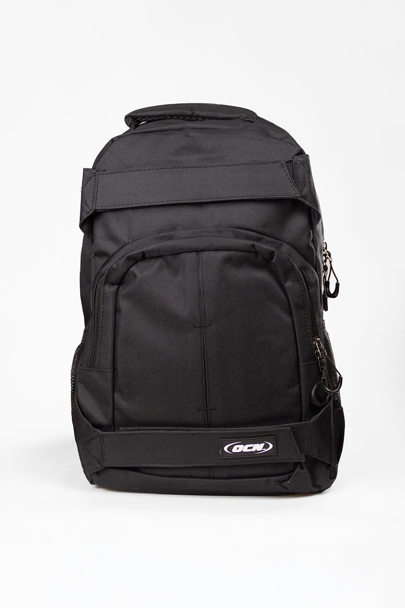 OCN Skate Backpack - Durable & Stylish Black Skateboard Backpack for School, Travel & Skateboarding - Perfect for Commuters & Skate Enthusiasts