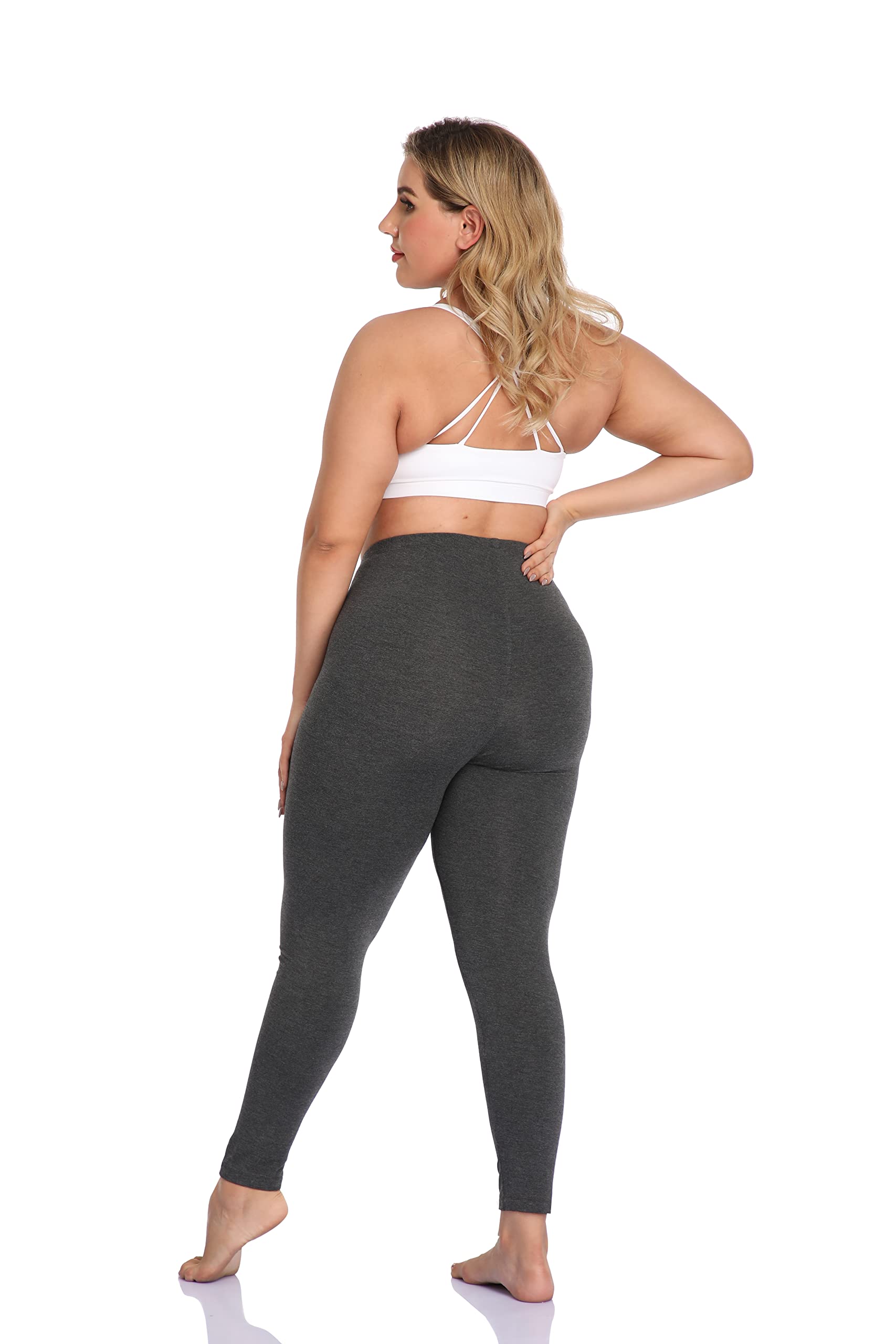 DESTTY Women's Plus Size High Waisted Yoga Pants - Lightweight Stretchy Workout Leggings for Running, Gym & Lounge - Cropped Athletic Pants for Women