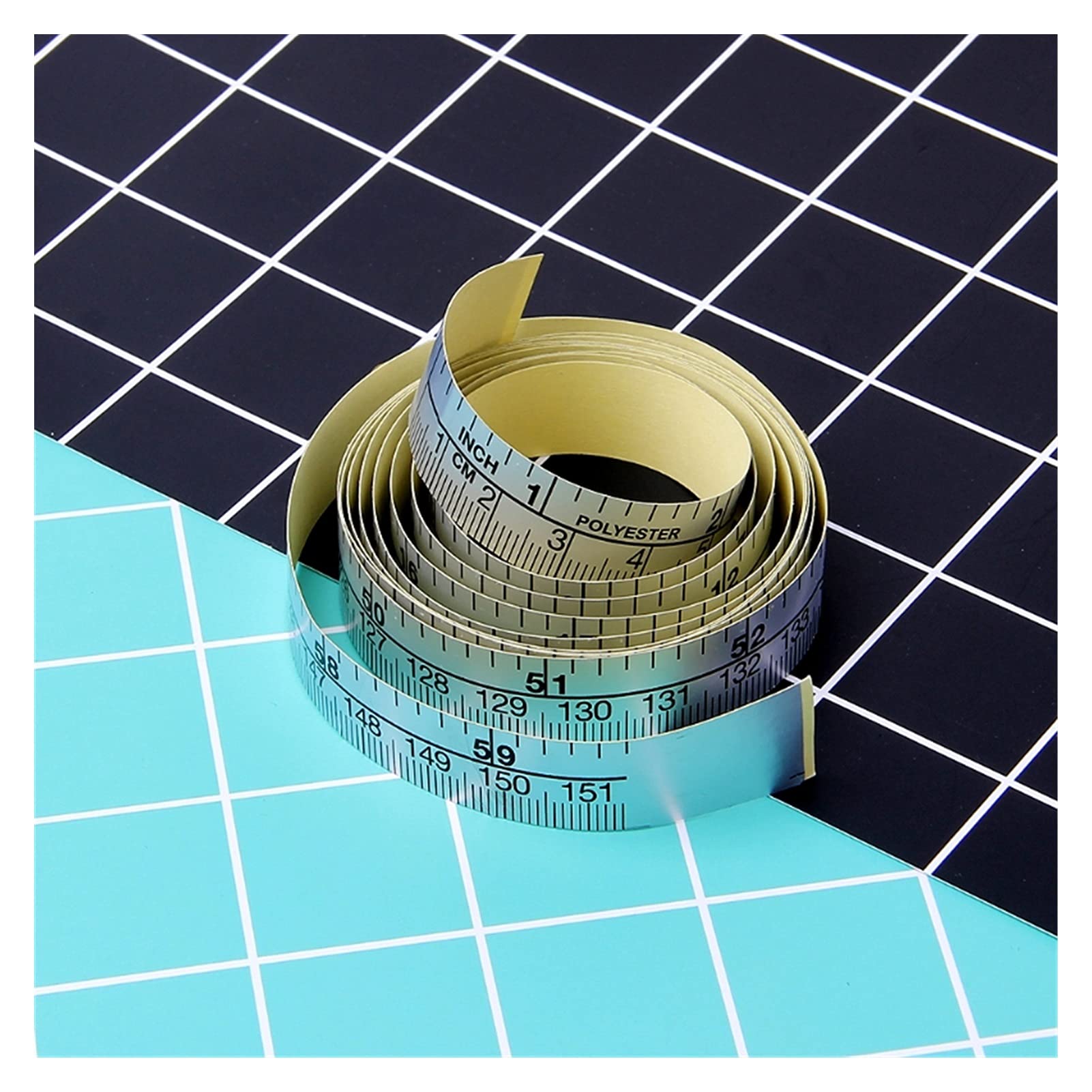 151cm Self-Adhesive Sewing Machine Tape Measure - Metric Vinyl Ruler Sticker for Accurate Measuring | Perfect for DIY, Tailoring & Craft Projects
