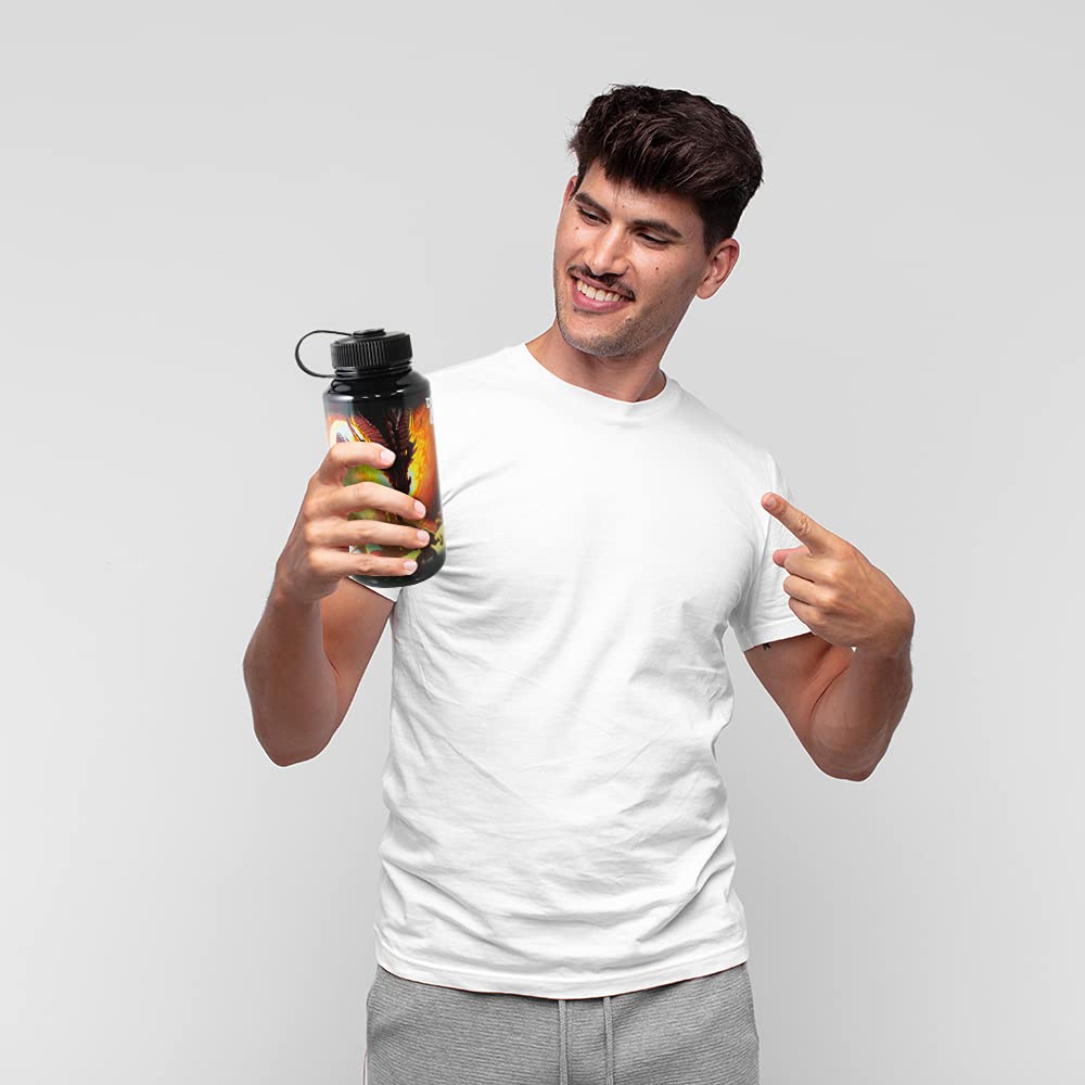 JUST FUNKY 32oz Dungeons and Dragons Water Bottle | Large DND Insulated Water Bottle for Gamers, Outdoor Adventures & Daily Hydration