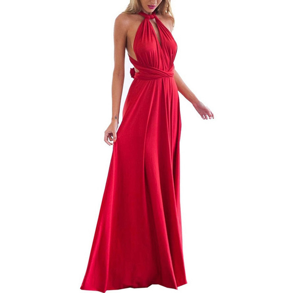 Boho Maxi Dress for Women - Flowy Long Bohemian Party Dress for Club, Beach, and Summer Festivals